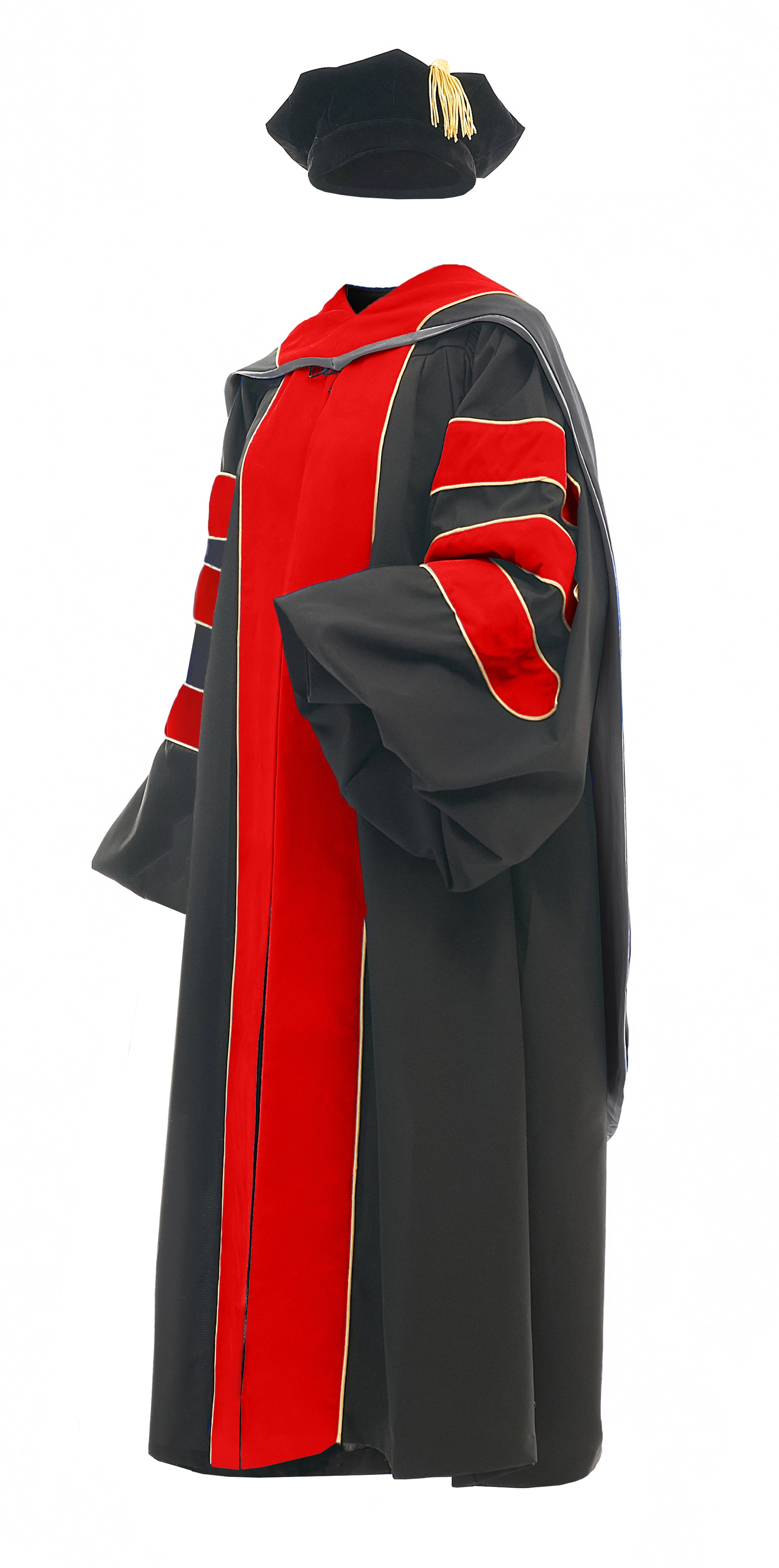 Deluxe Doctoral Graduation Gown / Doctoral Hood/ Doctoral Tam Package - CA Graduation Deluxe Doctoral Graduation Gown / Doctoral Hood/ Doctoral Tam Package - CA Graduation
