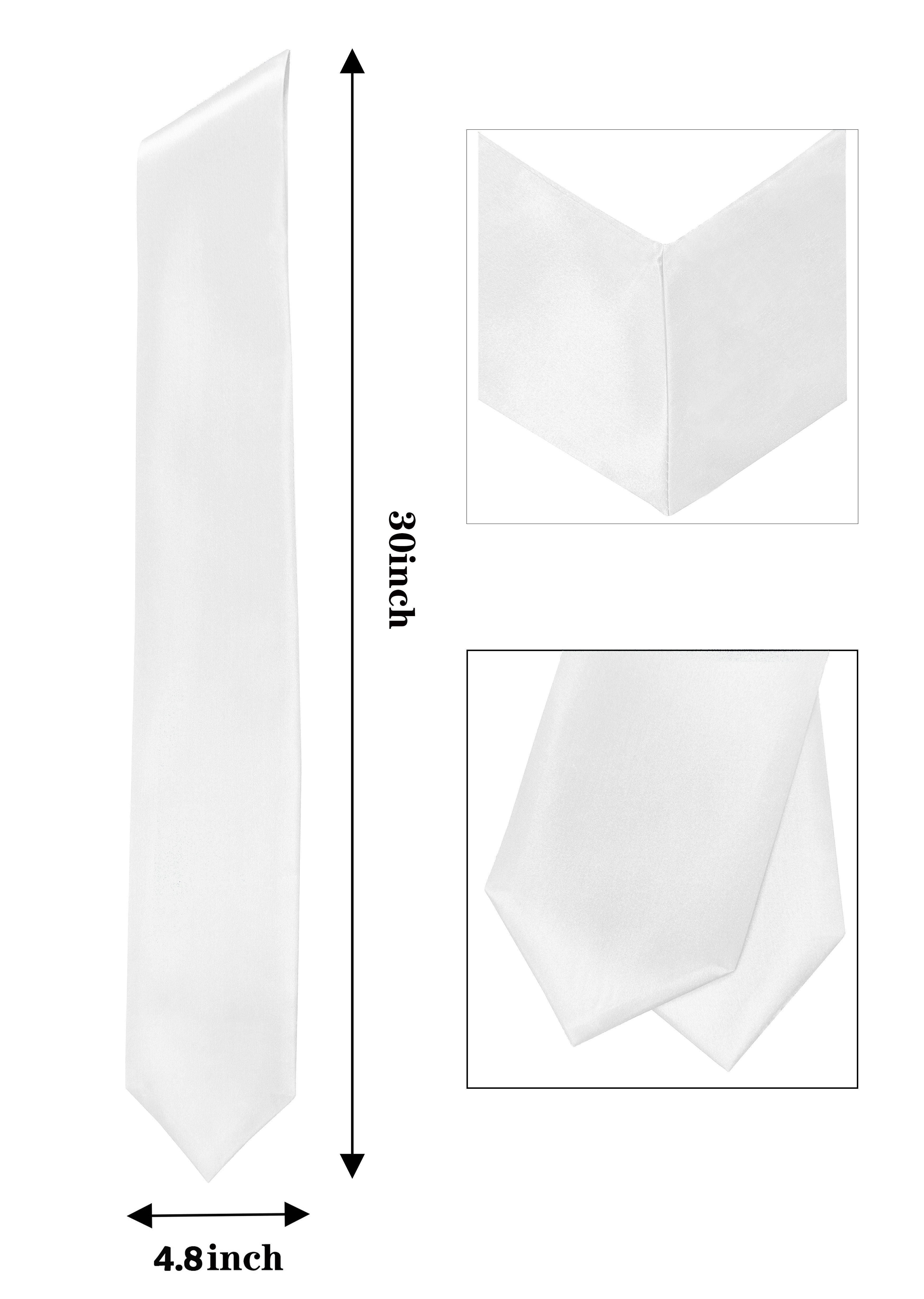 Adult Plain Graduation Stole 60” Unisex in Various Colors-CA graduation