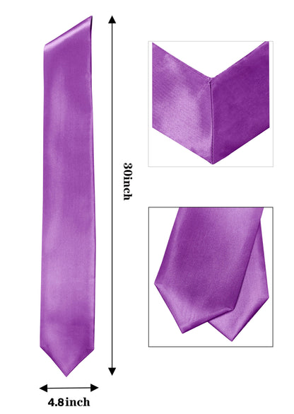 Adult Plain Graduation Stole 60” Unisex in Various Colors-CA graduation