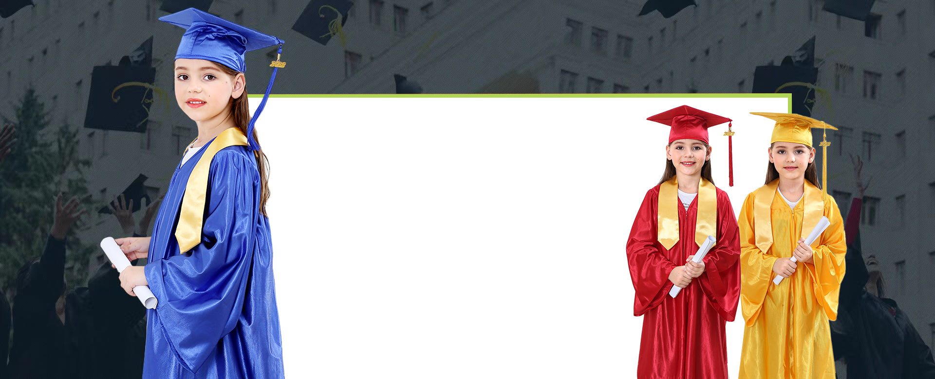 Graduation Caps and Gowns for Pre-K, Kindergarten and Home-School for Sale