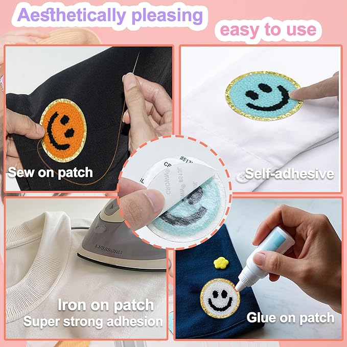 Chenille Letter Patches Self Adhesive Stickers for DIY– 136 Pcs-CA graduation