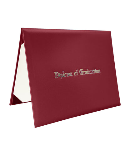 Imprinted Diploma Cover for Certificate or Documents 8 1/2" x 11" (Tent Style) Diploma Holder Leather Folders-CA graduation