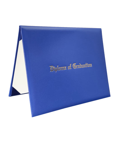 Imprinted Diploma Cover for Certificate or Documents 8 1/2" x 11" (Tent Style) Diploma Holder Leather Folders-CA graduation