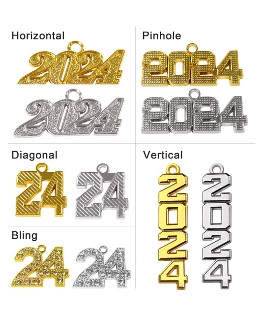 Graduation Year Charm Date 2024/2025 in 5 Different Styles-CA graduation