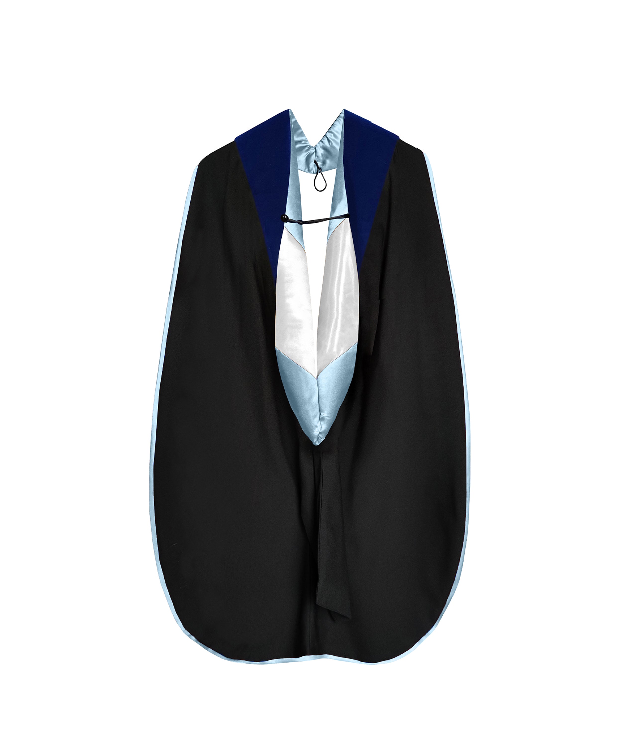 Custom Doctoral Regalia Set – Sky Blue Gown, Hood & Tam-CA graduation