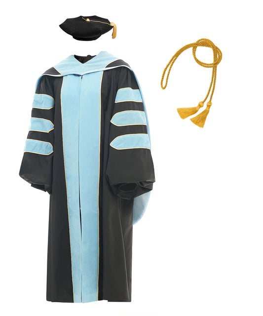 Deluxe Doctoral Graduation Gown/Doctoral Hood/ Doctoral Tam /Honor Cord Package-CA graduation