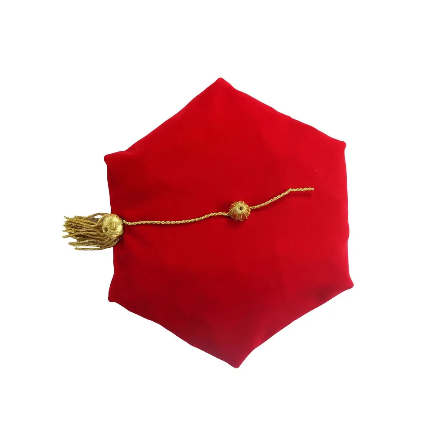 Deluxe Doctoral Graduation Tam with Gold Bullion Tassel in Various Colors and Styles (4/6/8 Sided)-CA graduation