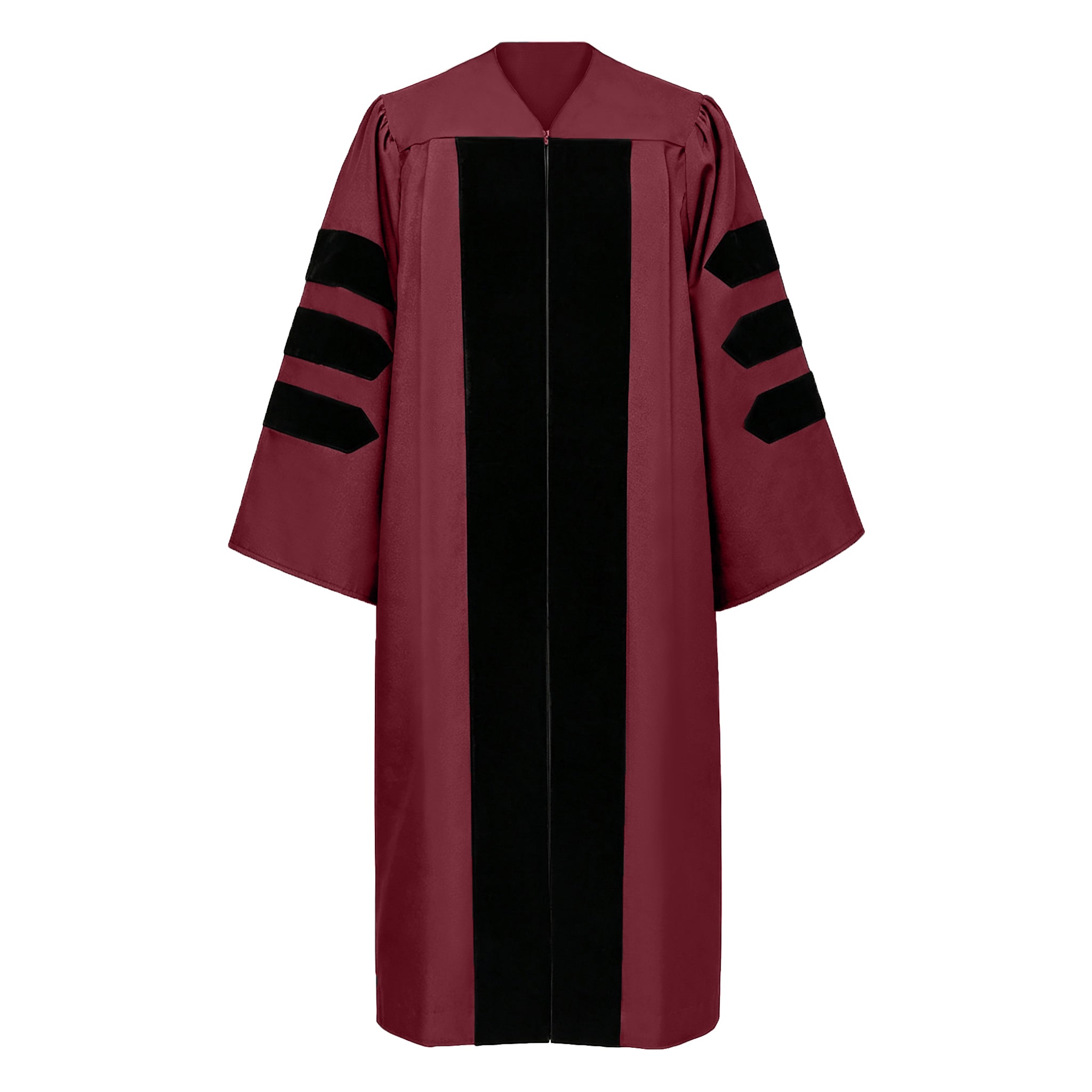 Doctoral Graduation Gown for Economics / PHD Gown with Black Velvet Front Panel-CA graduation