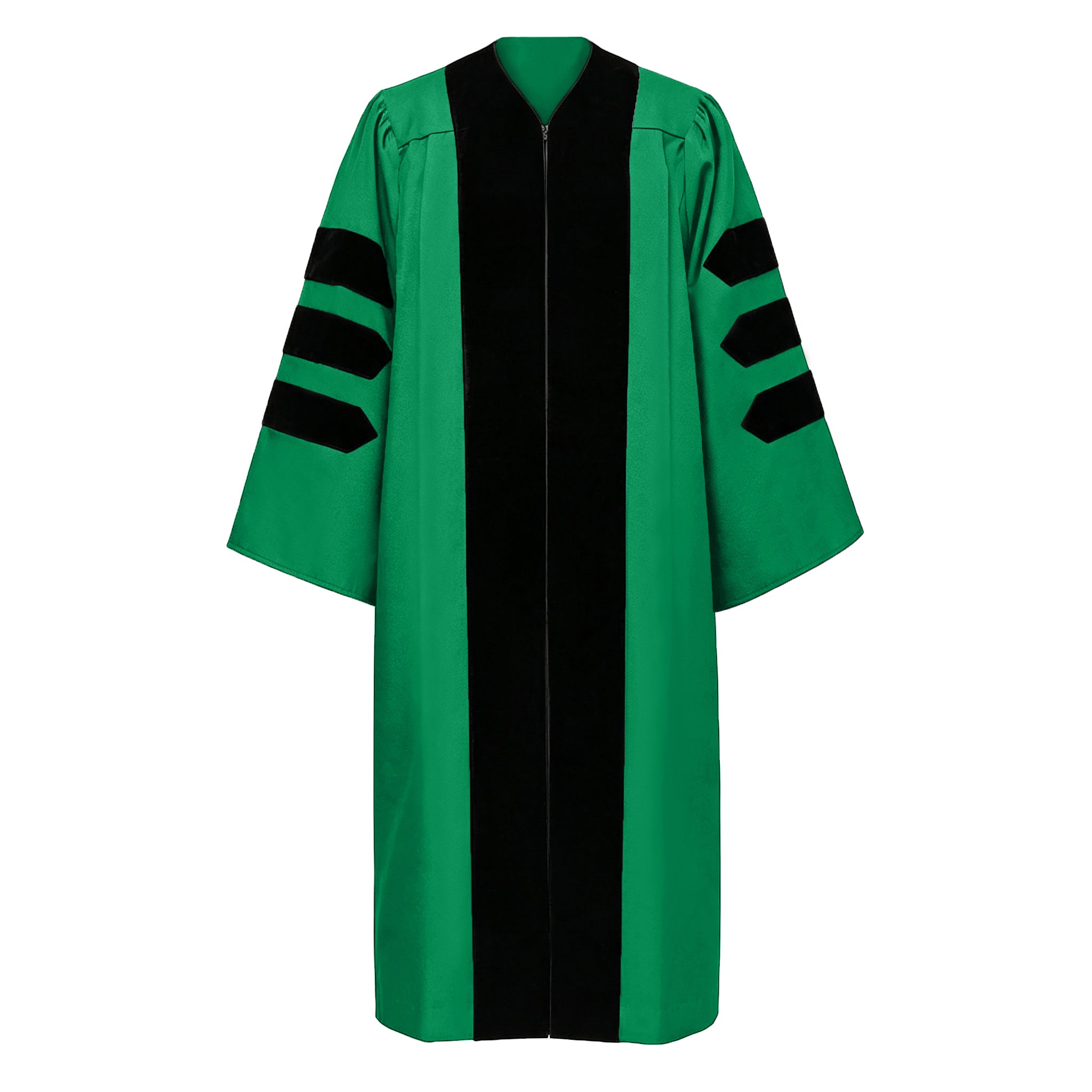 Economy Doctoral Graduation Gown / PHD Gown with Black Velvet Trim-CA graduation