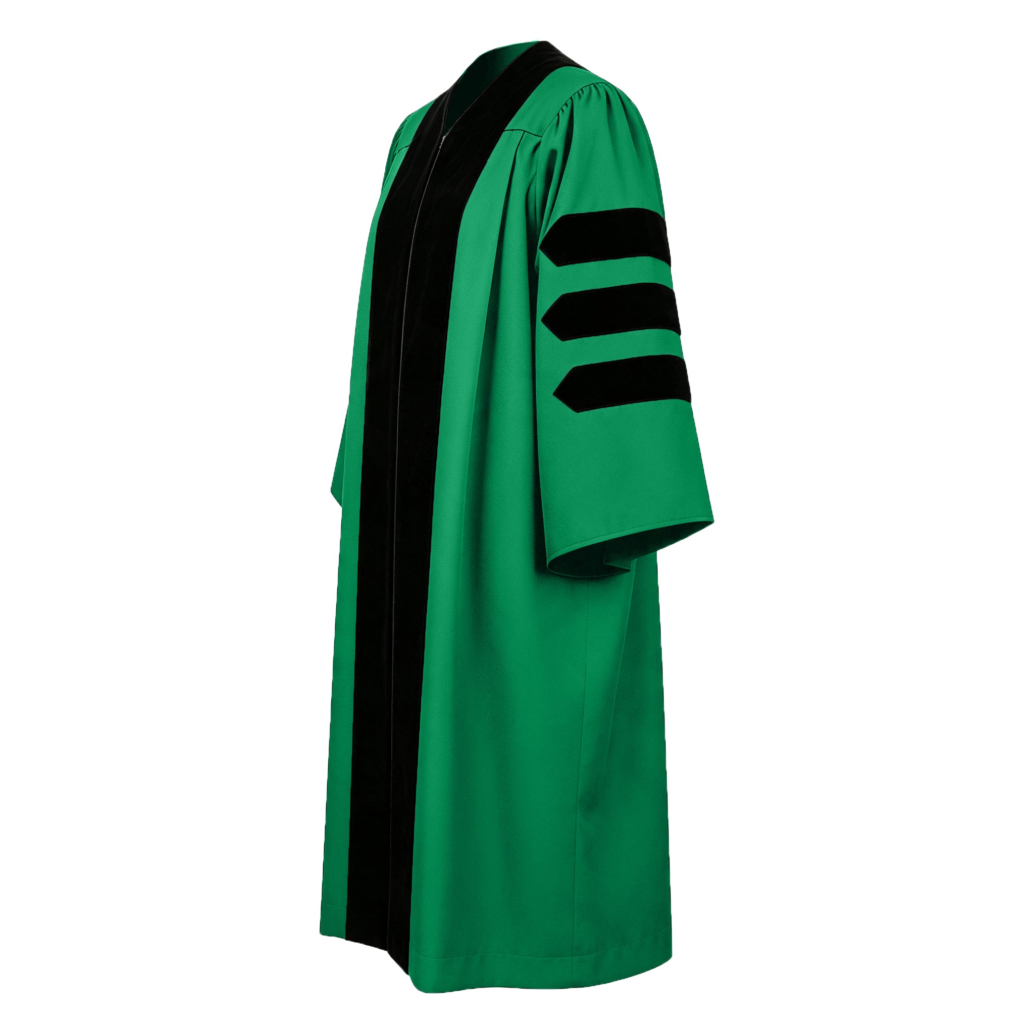 Economy Doctoral Graduation Gown / PHD Gown with Black Velvet Trim-CA graduation
