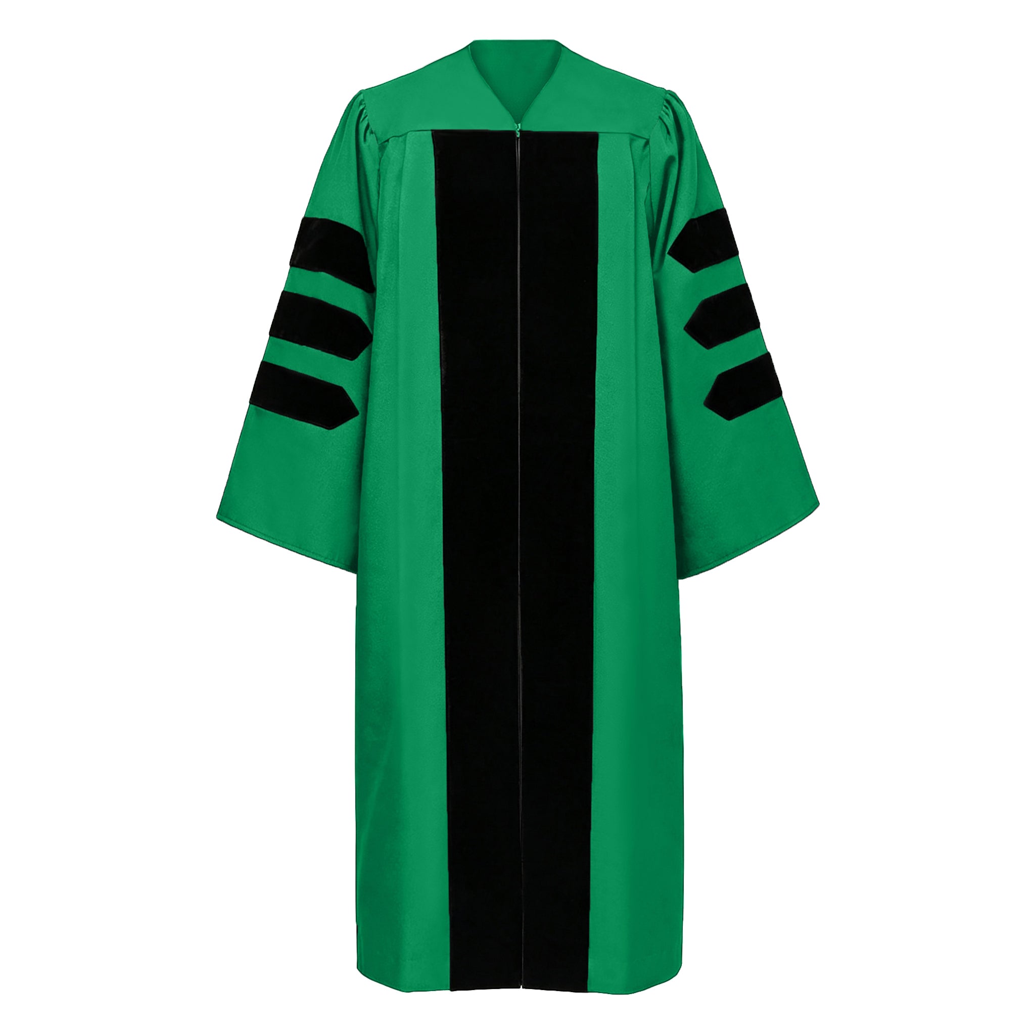 Doctoral Graduation Gown for Economics / PHD Gown with Black Velvet Front Panel-CA graduation