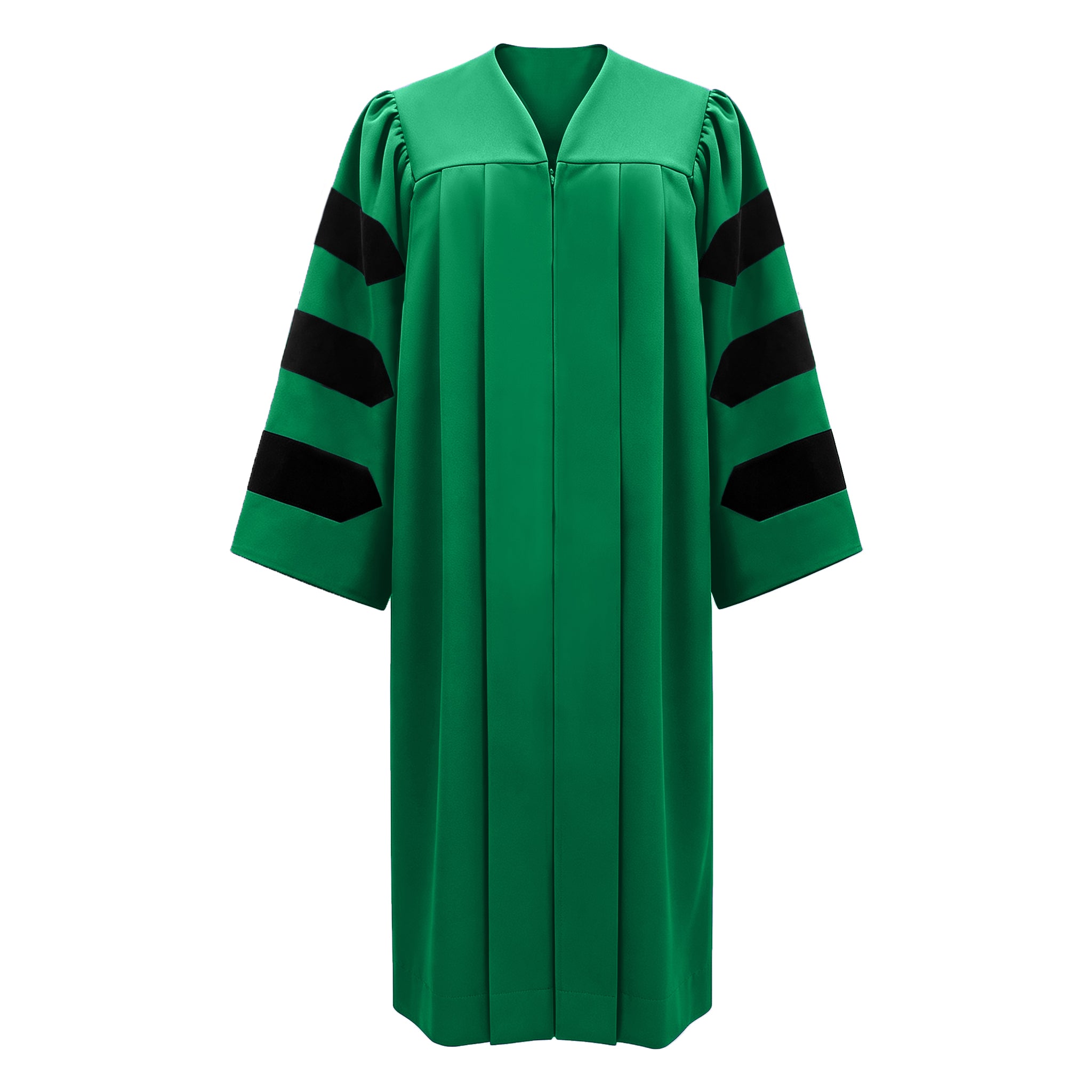 Economy Doctoral Graduation Gown with Black Velvet Sleeve Trim|Doctoral Regalia-CA graduation