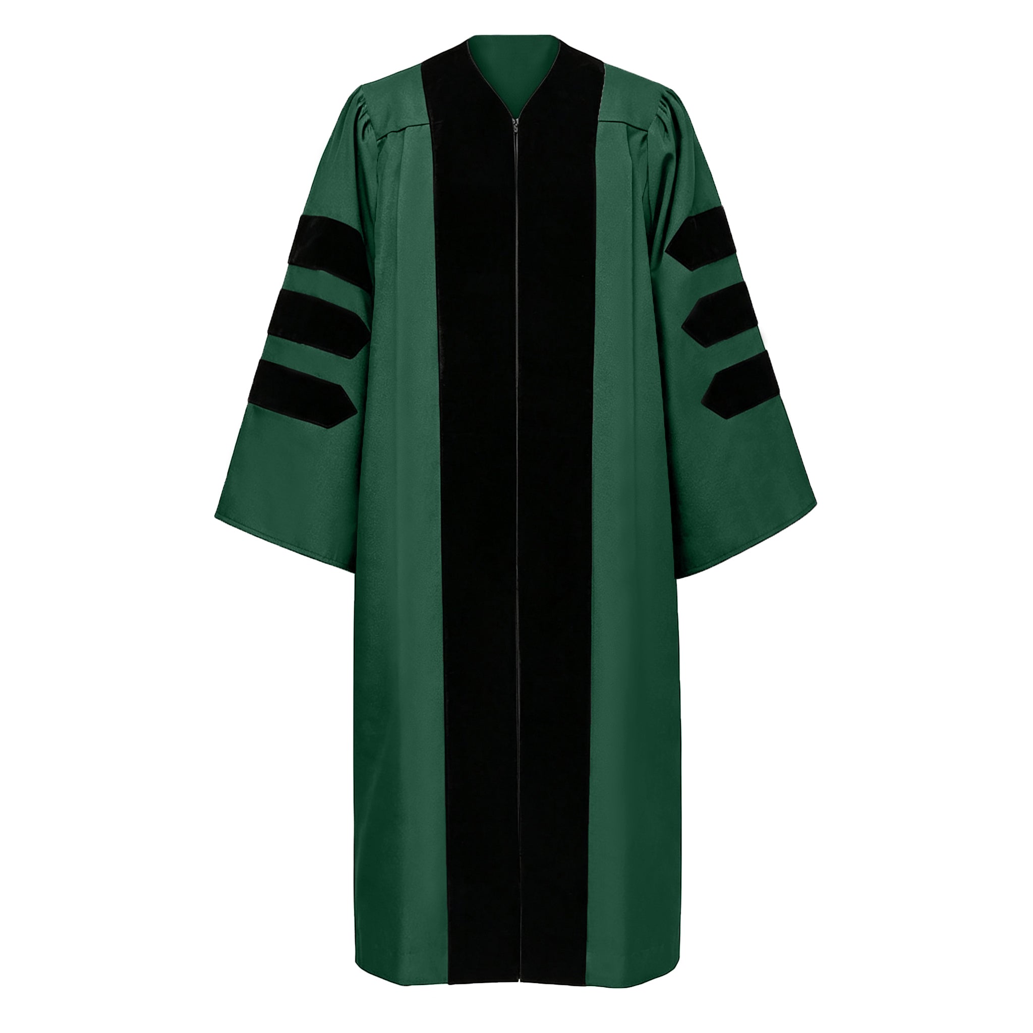 Economy Doctoral Graduation Gown / PHD Gown with Black Velvet Trim-CA graduation