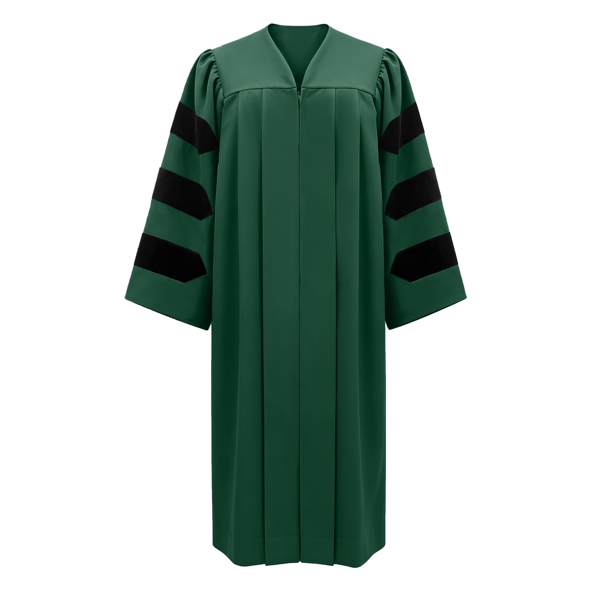 Economy Doctoral Graduation Gown with Black Velvet Sleeve Trim|Doctoral Regalia-CA graduation