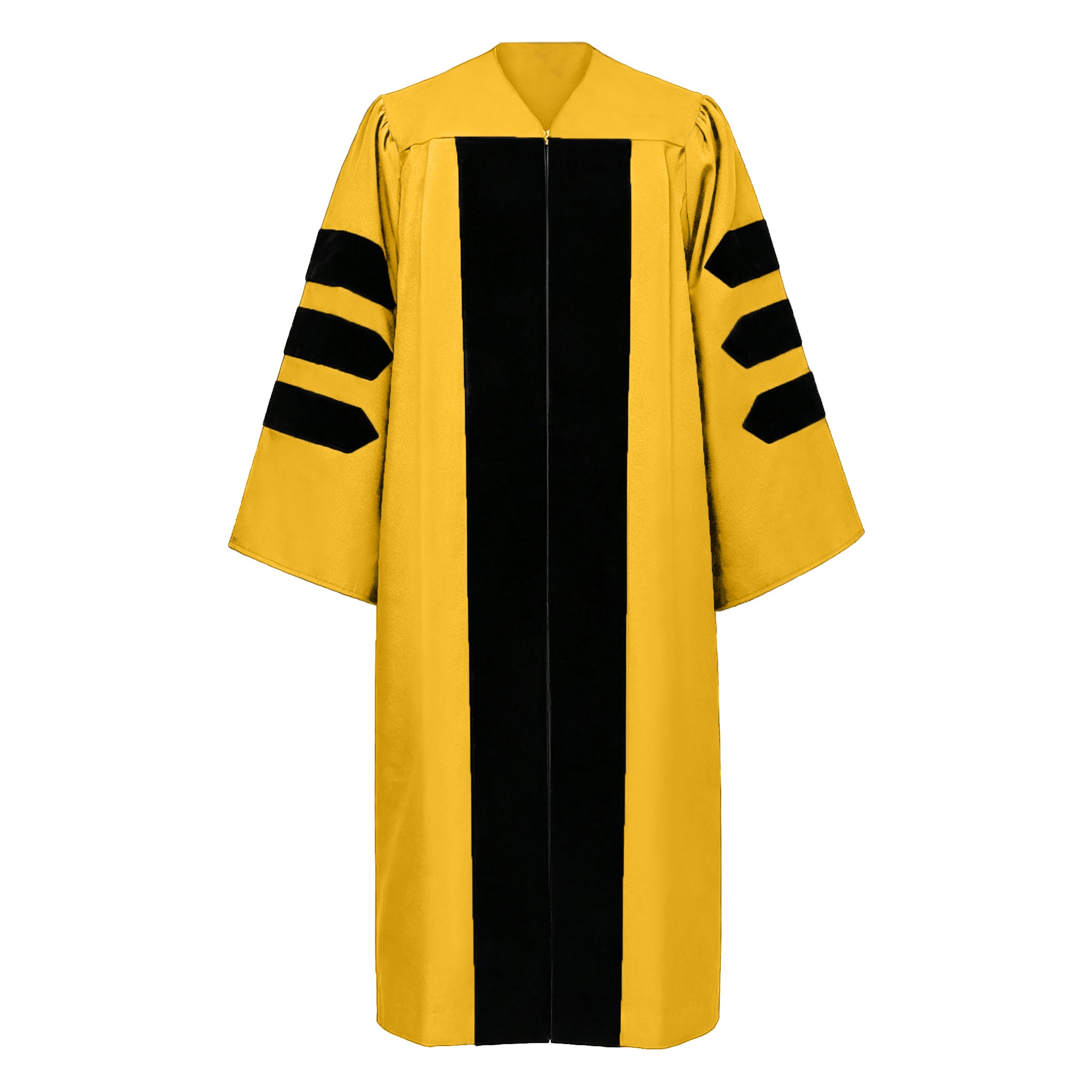Doctoral Graduation Gown for Economics / PHD Gown with Black Velvet Front Panel-CA graduation