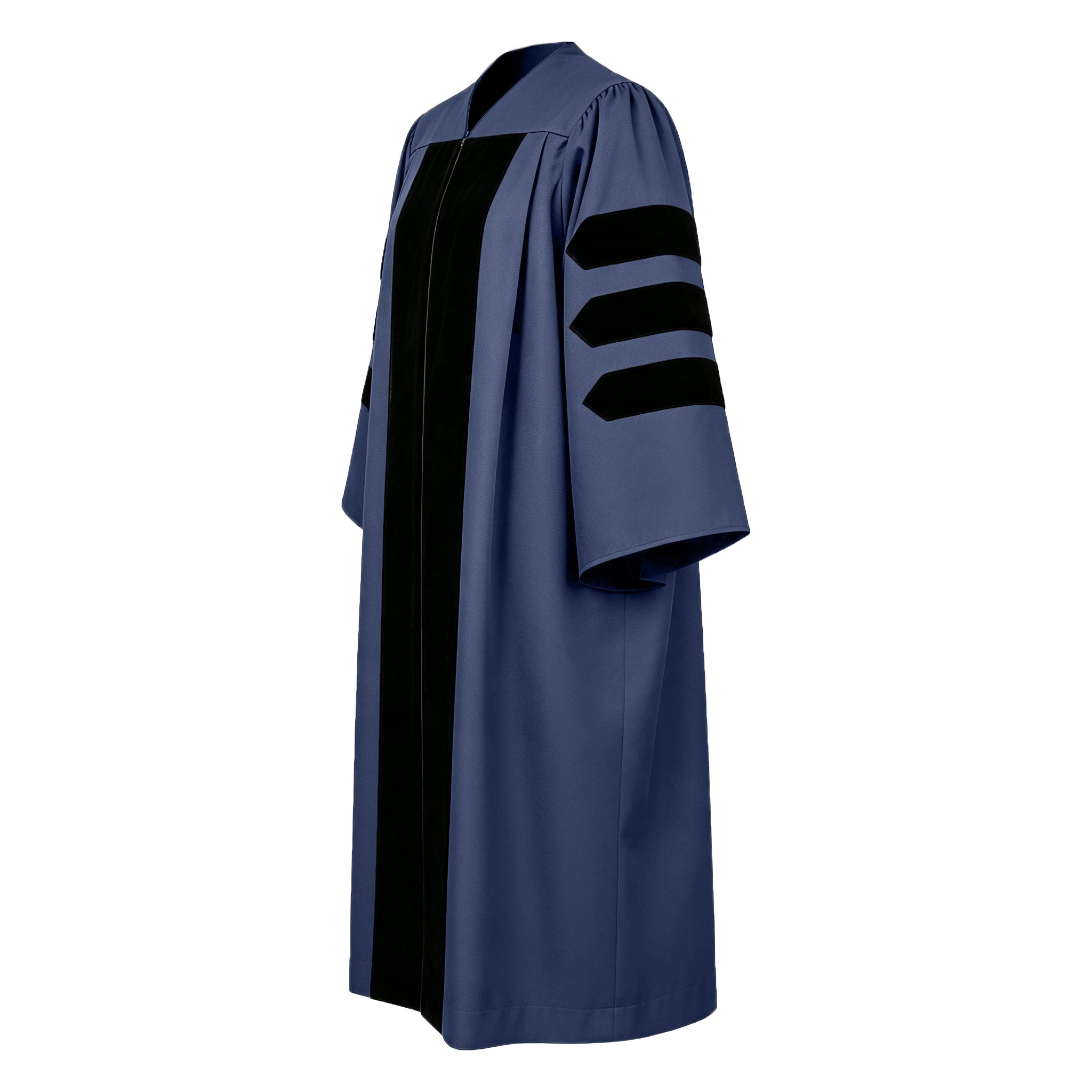 Doctoral Graduation Gown for Economics / PHD Gown with Black Velvet Front Panel-CA graduation