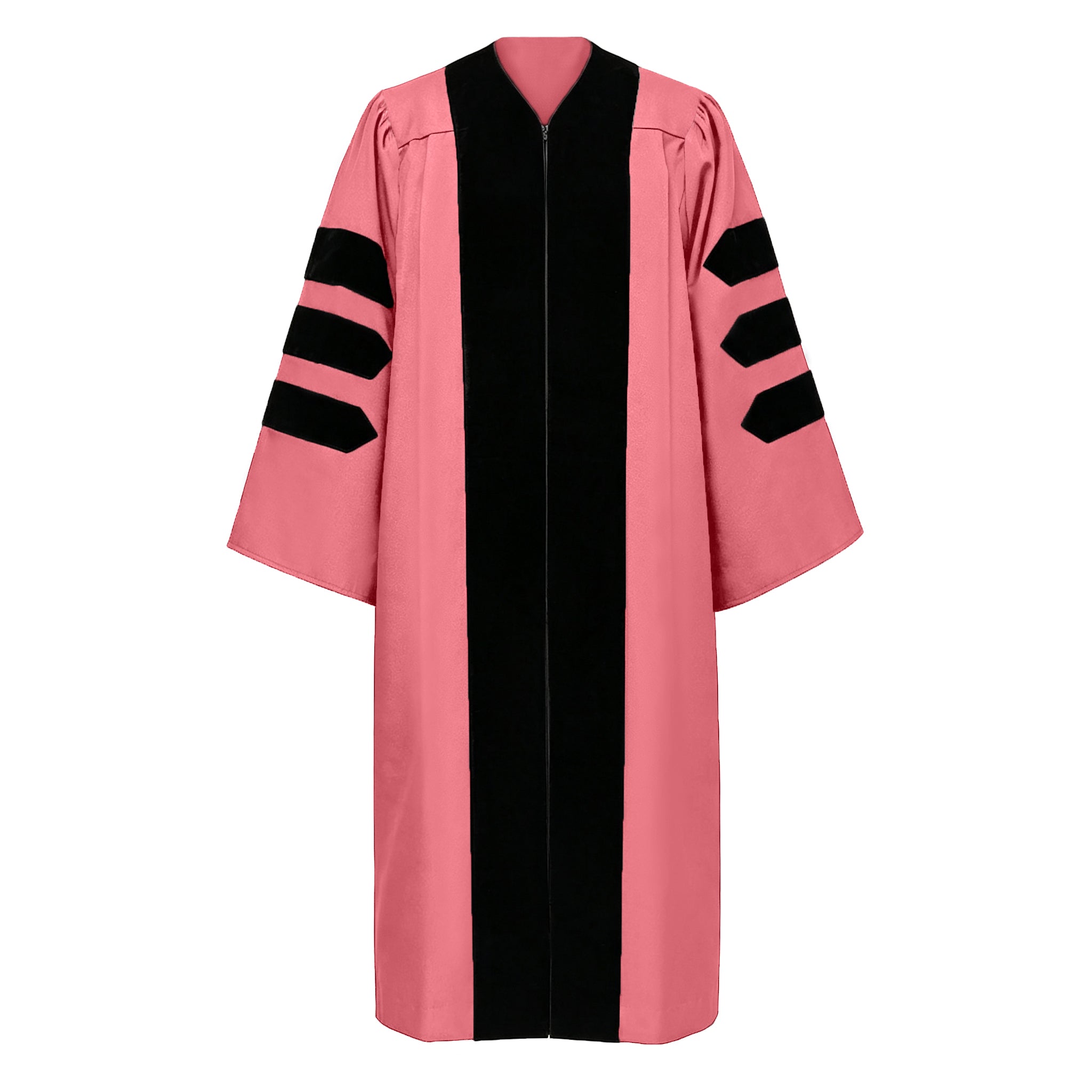 Economy Doctoral Graduation Gown / PHD Gown with Black Velvet Trim-CA graduation