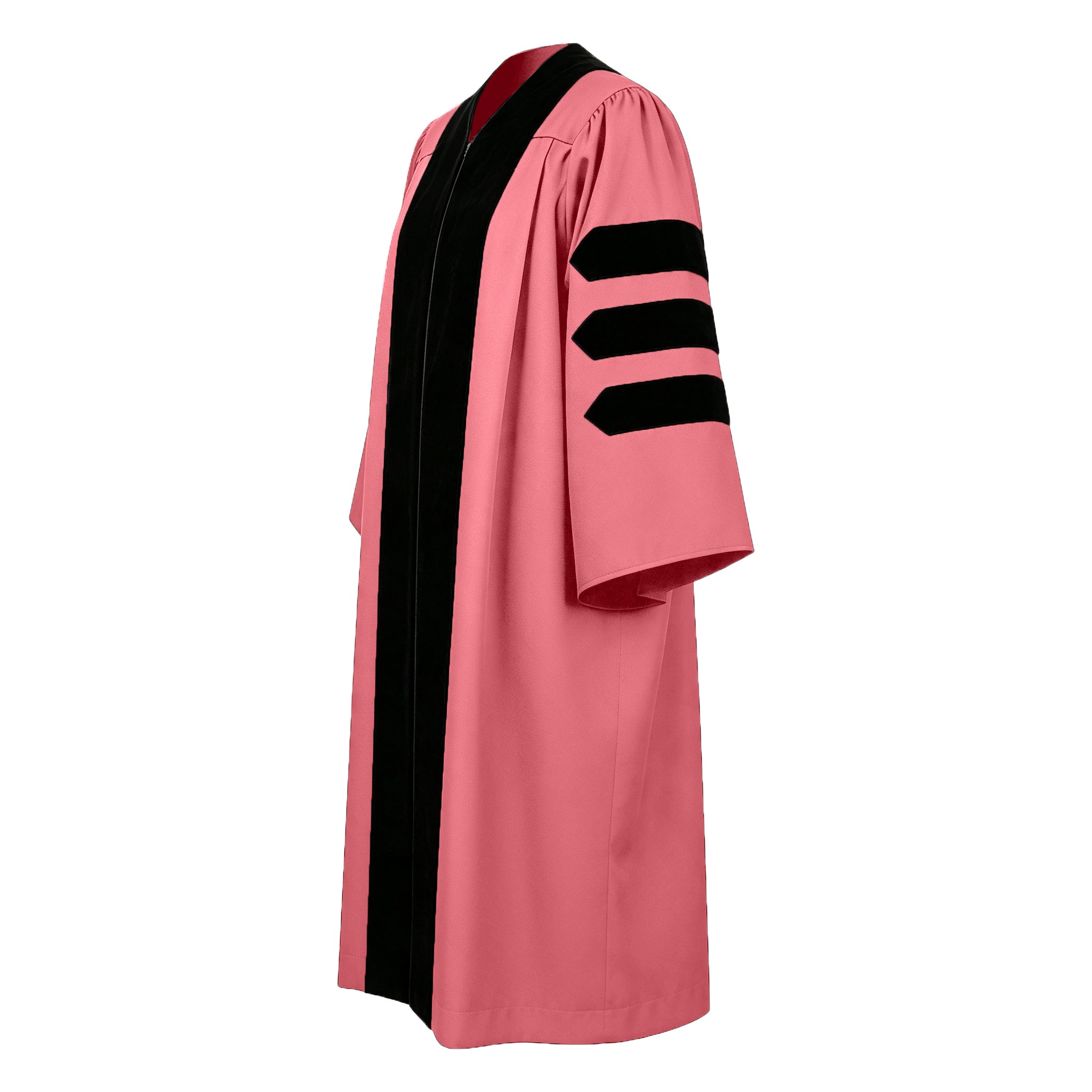 Economy Doctoral Graduation Gown / PHD Gown with Black Velvet Trim-CA graduation