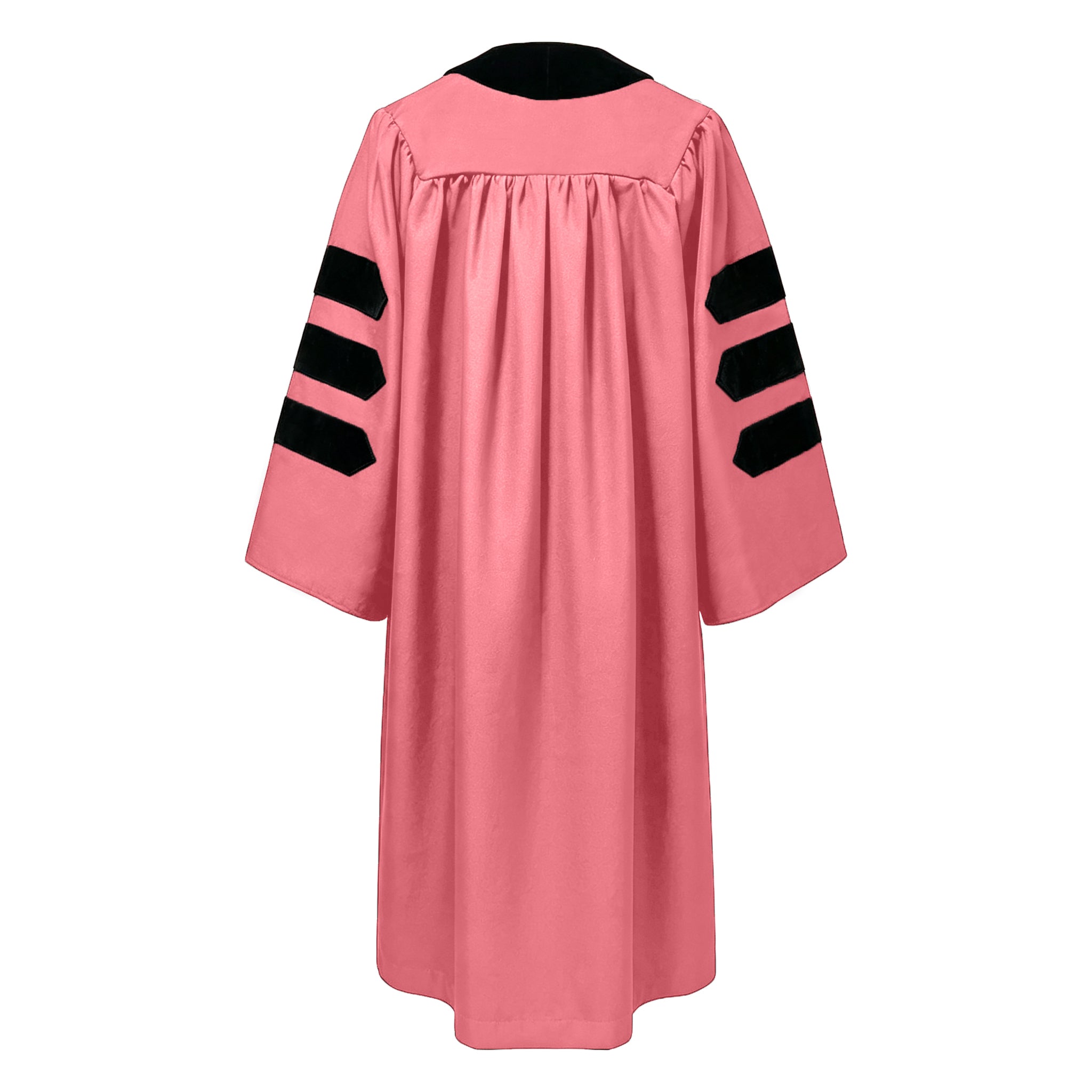 Economy Doctoral Graduation Gown / PHD Gown with Black Velvet Trim-CA graduation
