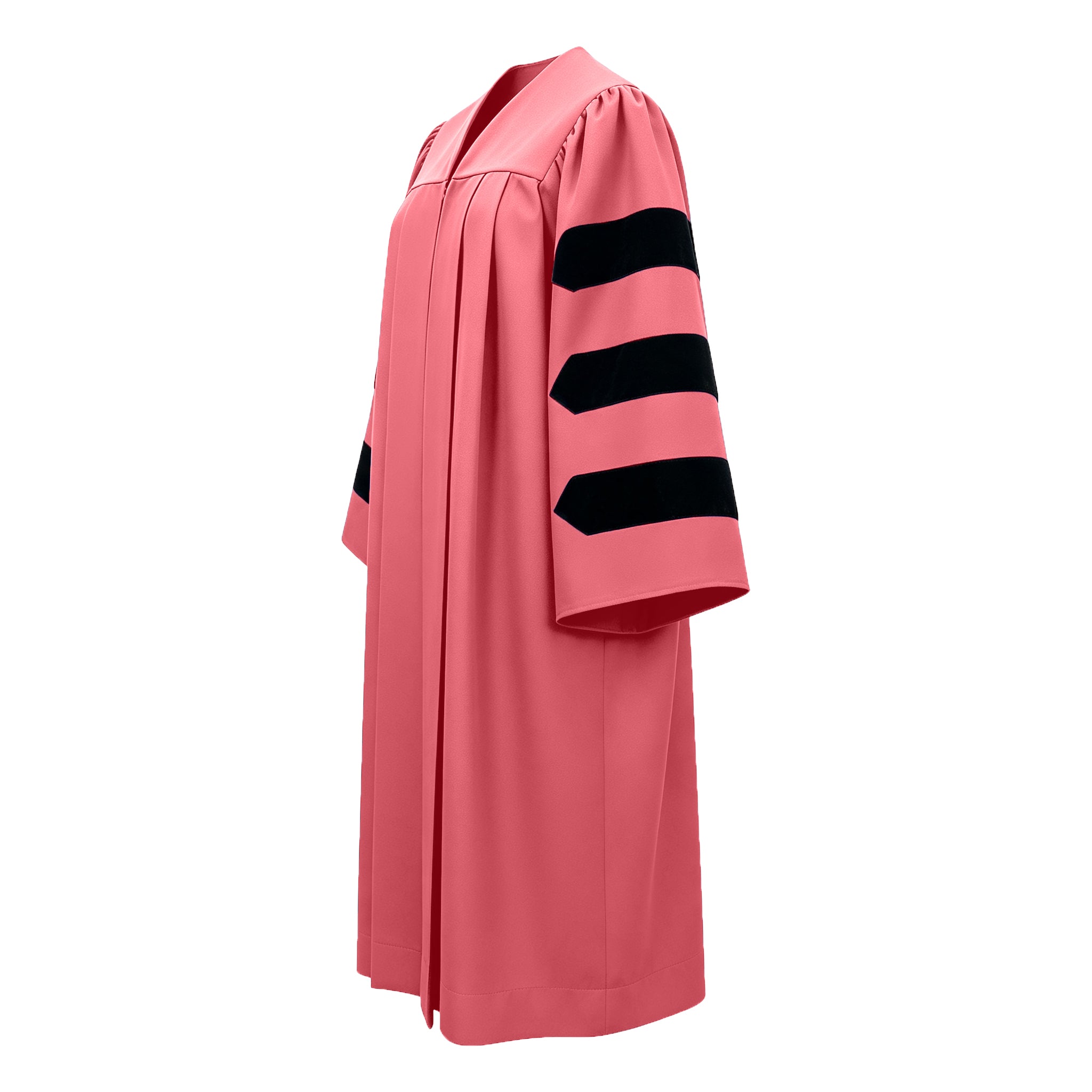 Economy Doctoral Graduation Gown with Black Velvet Sleeve Trim|Doctoral Regalia-CA graduation