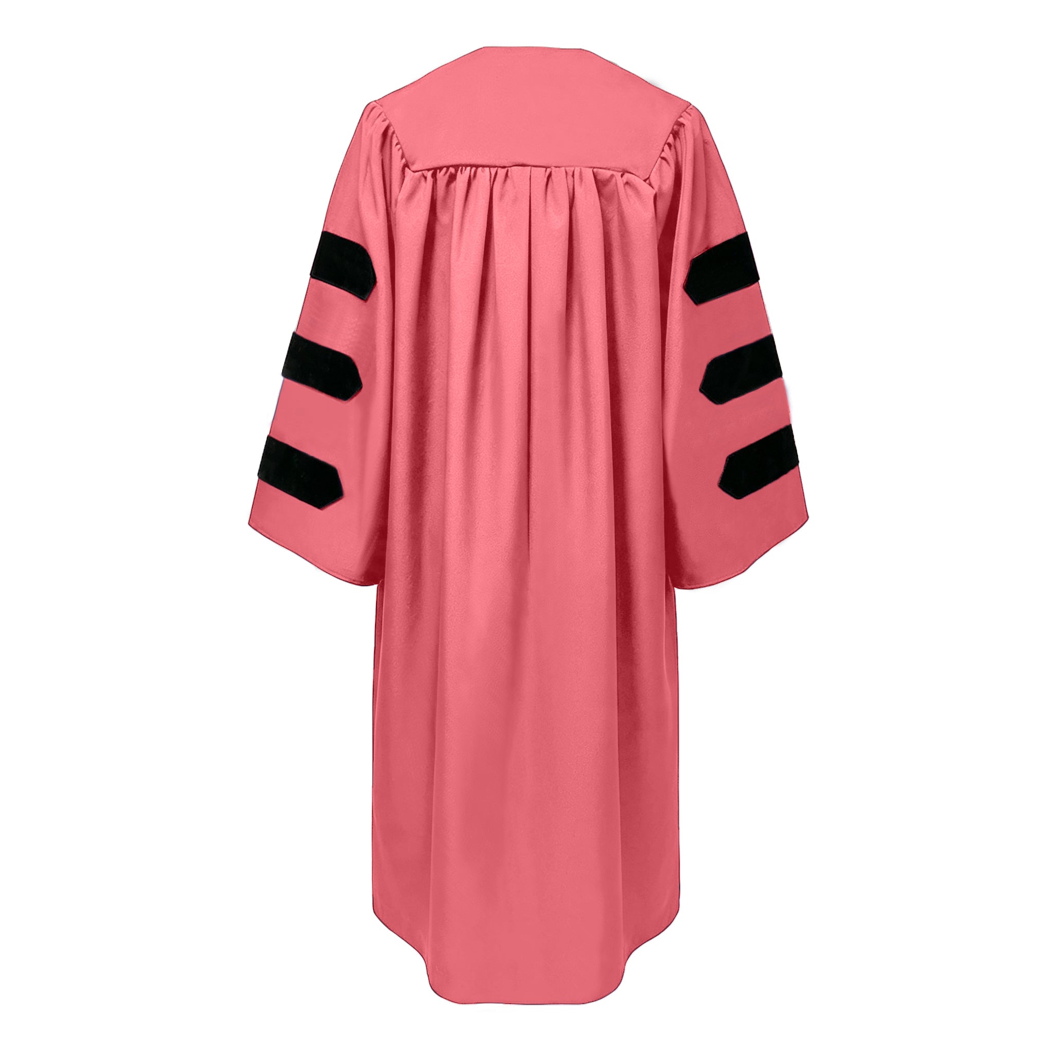 Economy Doctoral Graduation Gown with Black Velvet Sleeve Trim|Doctoral Regalia-CA graduation