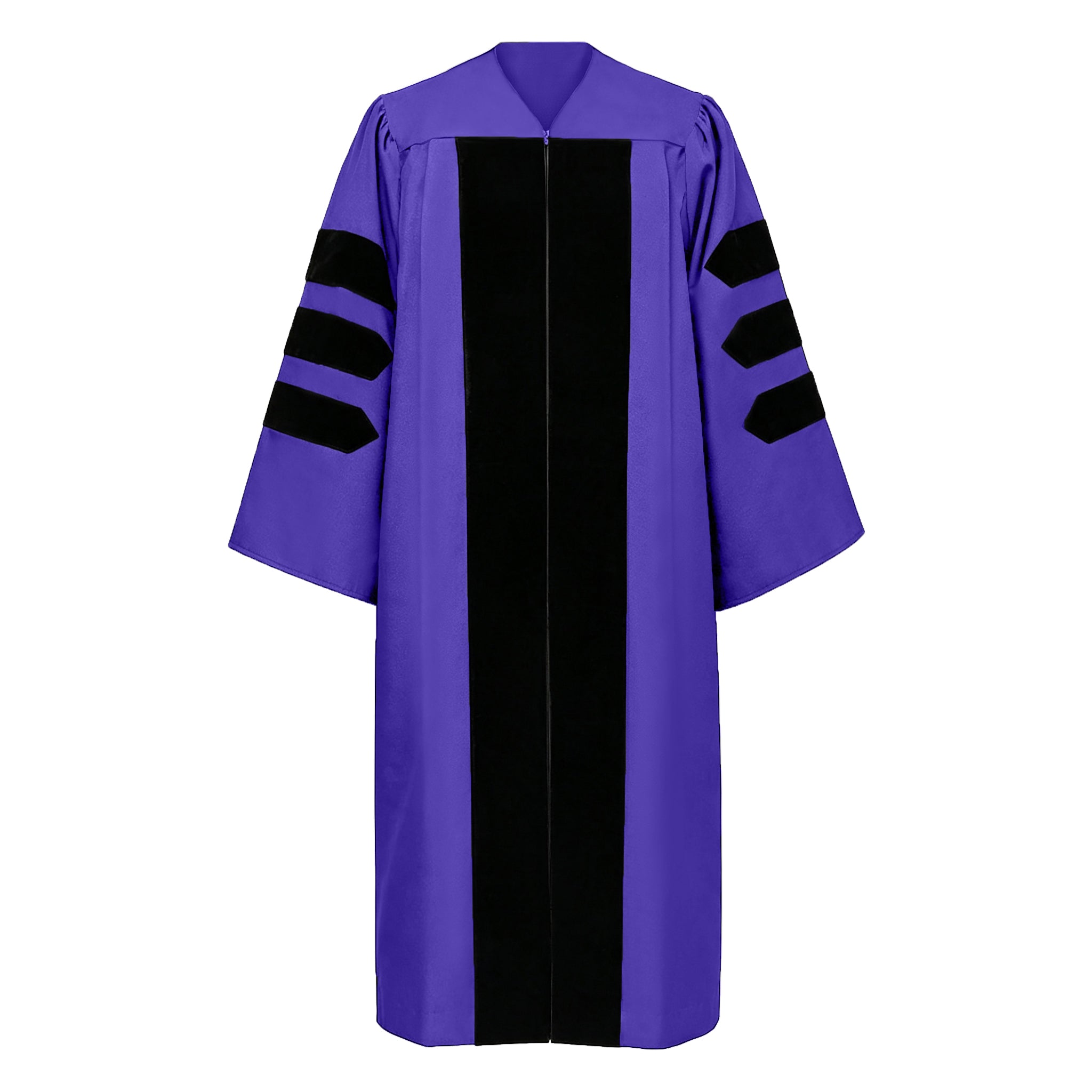 Doctoral Graduation Gown for Economics / PHD Gown with Black Velvet Front Panel-CA graduation