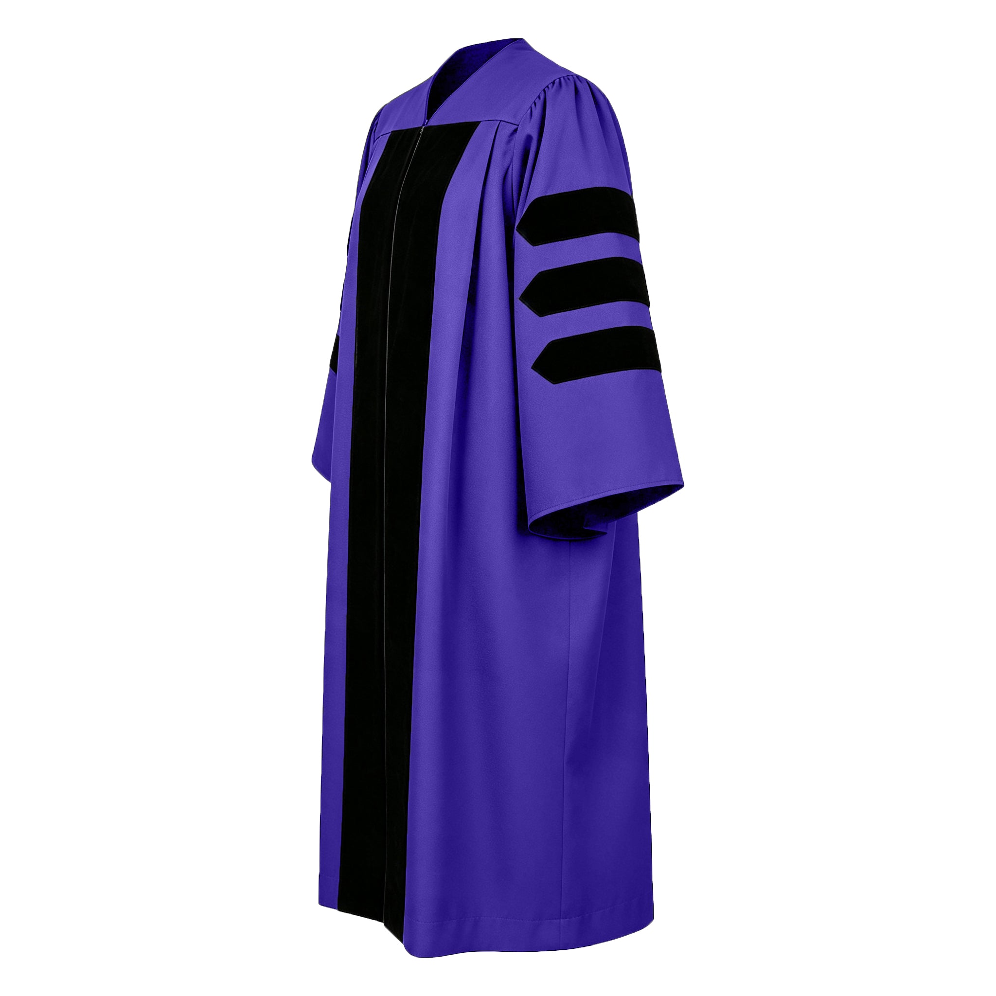Doctoral Graduation Gown for Economics / PHD Gown with Black Velvet Front Panel-CA graduation