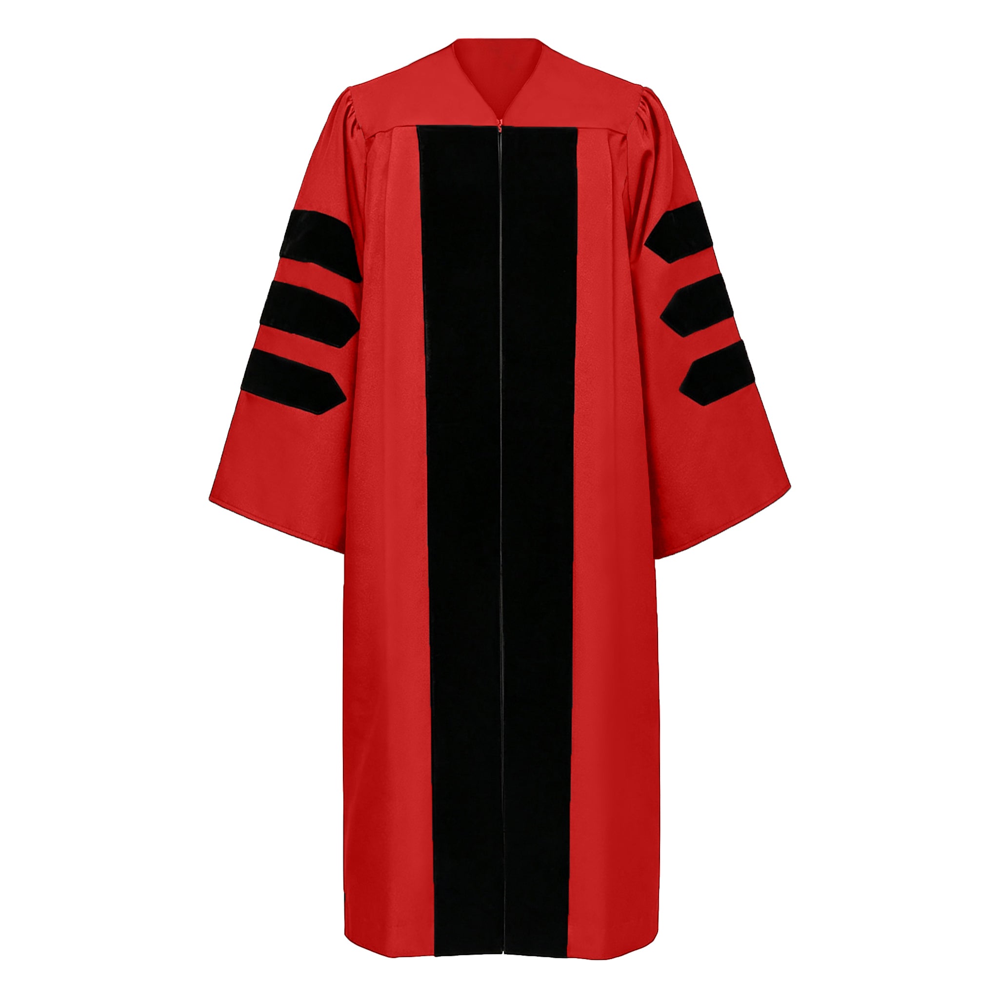 Doctoral Graduation Gown for Economics / PHD Gown with Black Velvet Front Panel-CA graduation