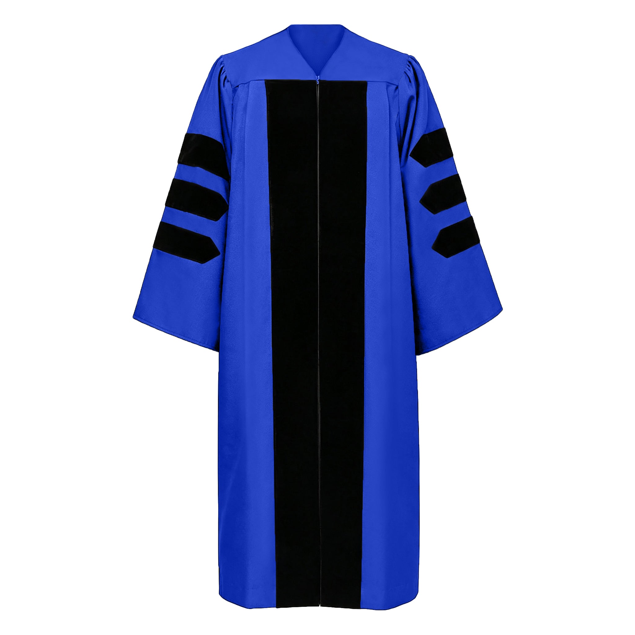Doctoral Graduation Gown for Economics / PHD Gown with Black Velvet Front Panel-CA graduation