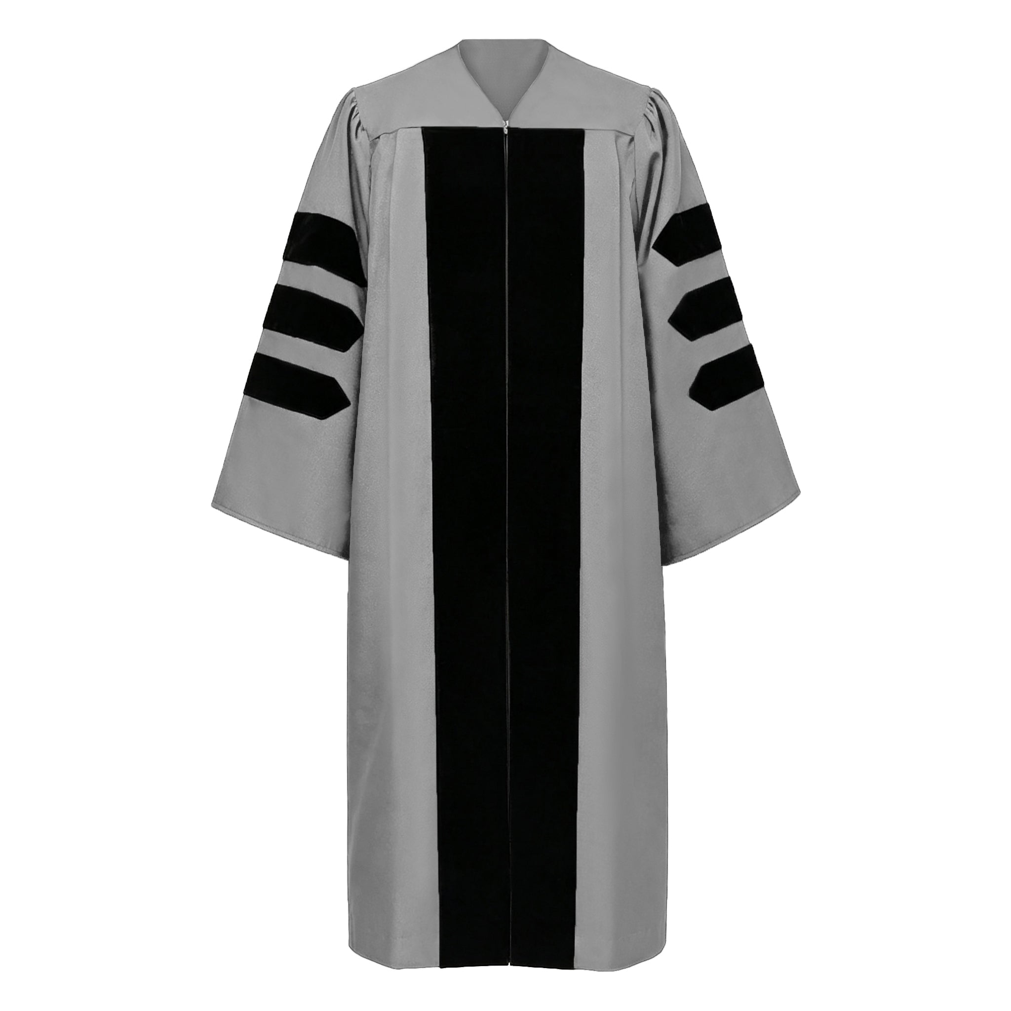 Doctoral Graduation Gown for Economics / PHD Gown with Black Velvet Front Panel-CA graduation