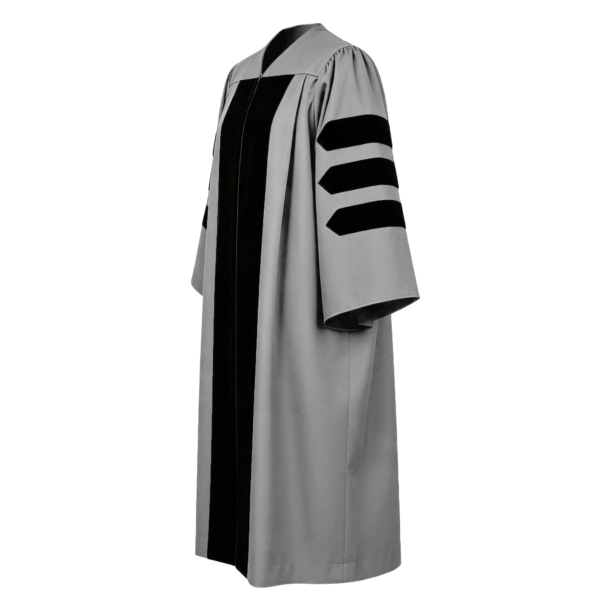 Doctoral Graduation Gown for Economics / PHD Gown with Black Velvet Front Panel-CA graduation
