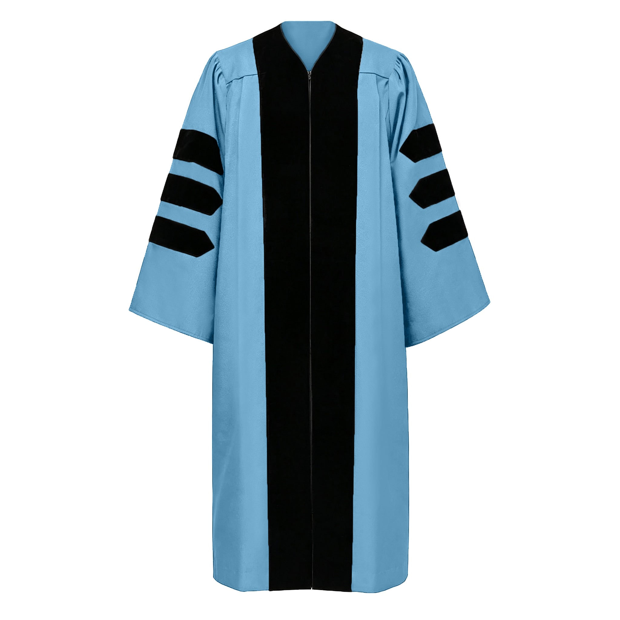 Economy Doctoral Graduation Gown / PHD Gown with Black Velvet Trim-CA graduation
