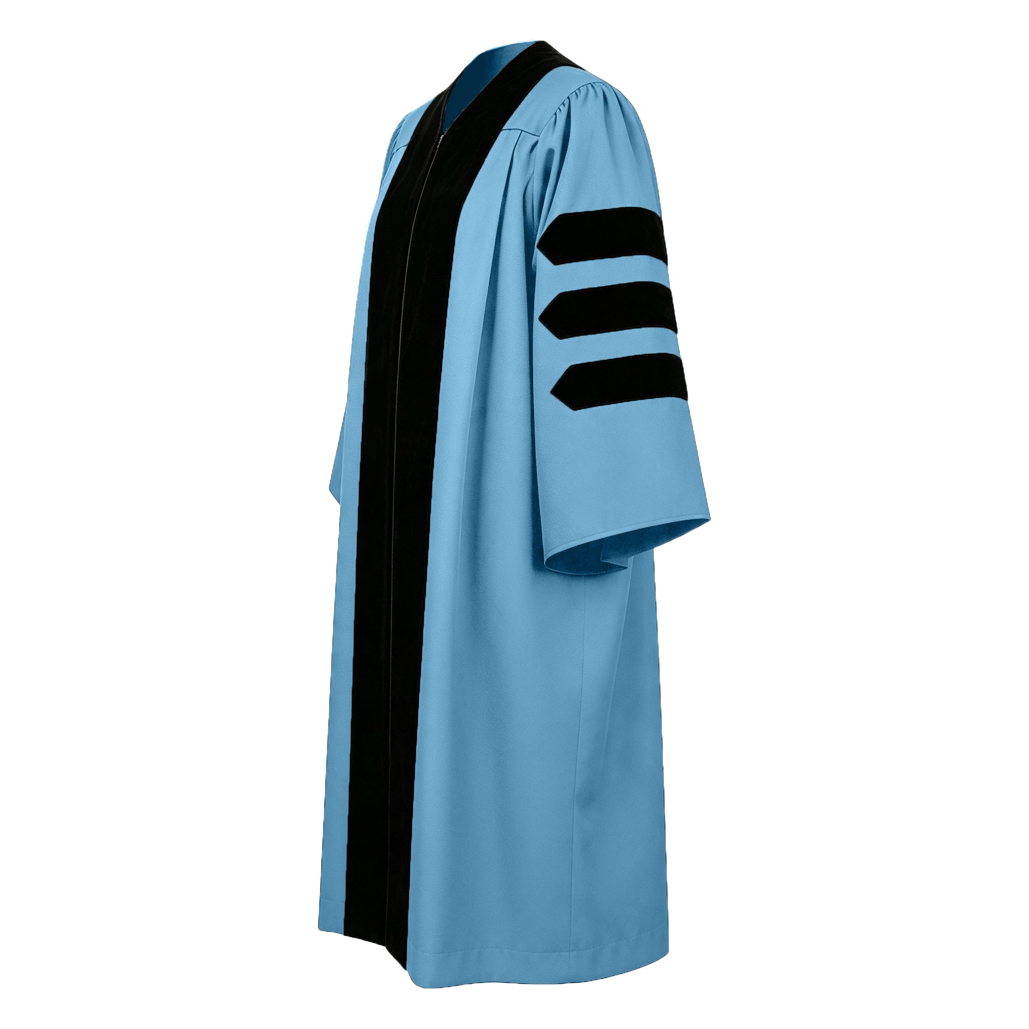 Economy Doctoral Graduation Gown / PHD Gown with Black Velvet Trim-CA graduation