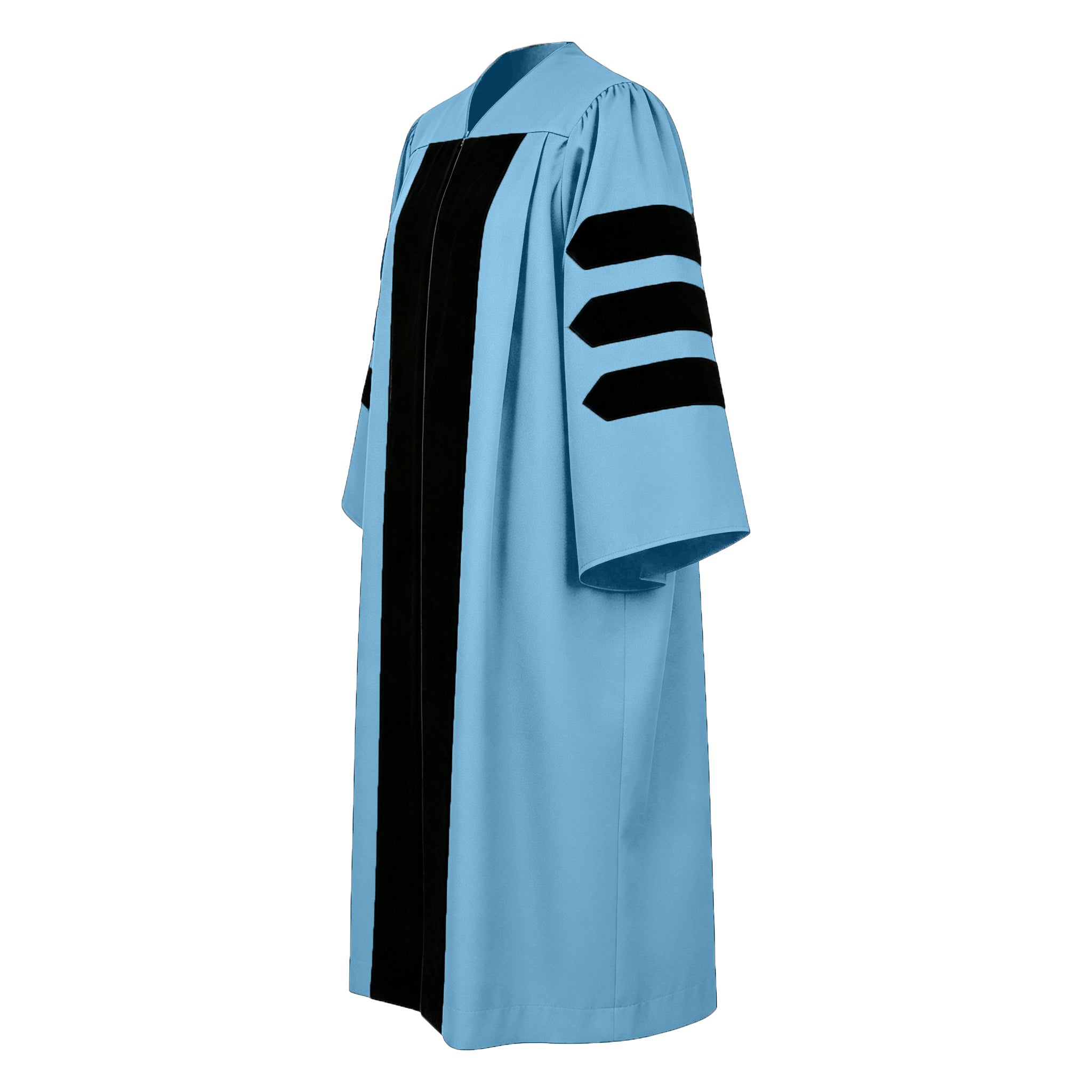 Doctoral Graduation Gown for Economics / PHD Gown with Black Velvet Front Panel-CA graduation