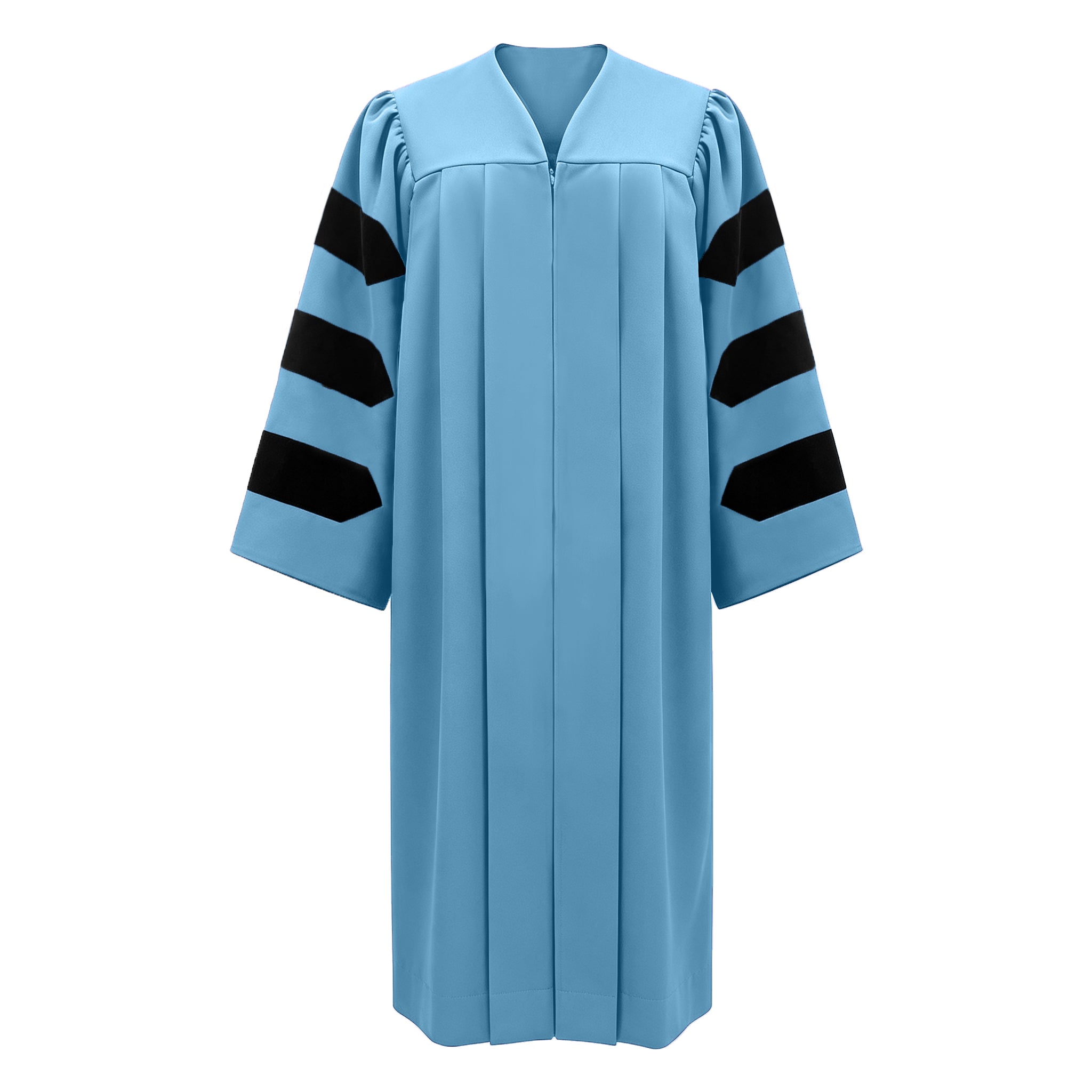 Economy Doctoral Graduation Gown with Black Velvet Sleeve Trim|Doctoral Regalia-CA graduation
