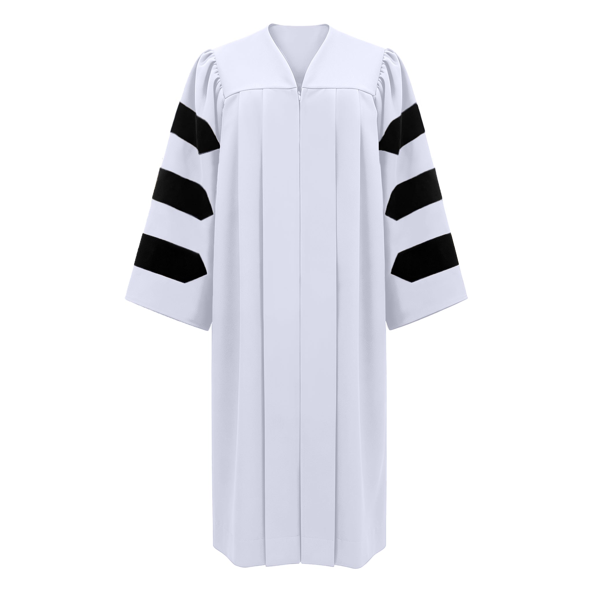 Economy Doctoral Graduation Gown with Black Velvet Sleeve Trim|Doctoral Regalia-CA graduation