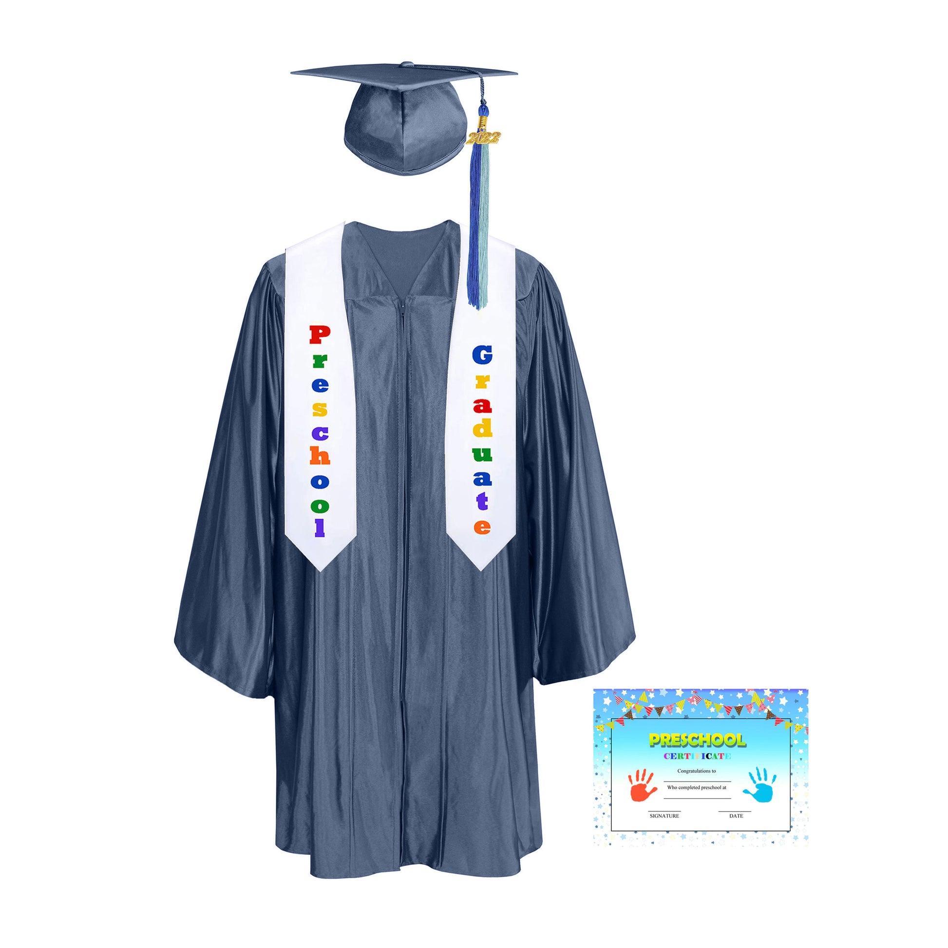 Shiny Graduation Kindergarten Caps and Gowns