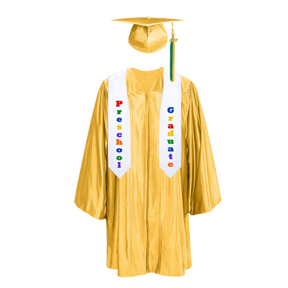 Kindergarten Gown and Caps with Colorful Tassels