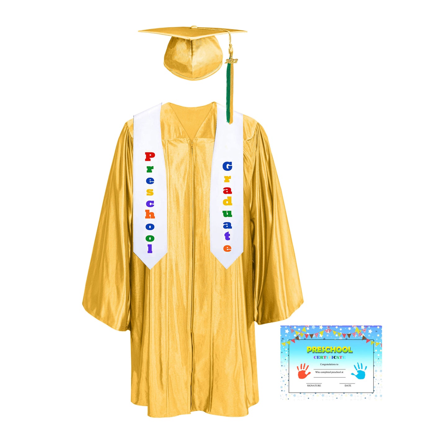 Colorful Graduation Kindergarten Cap and Gown
