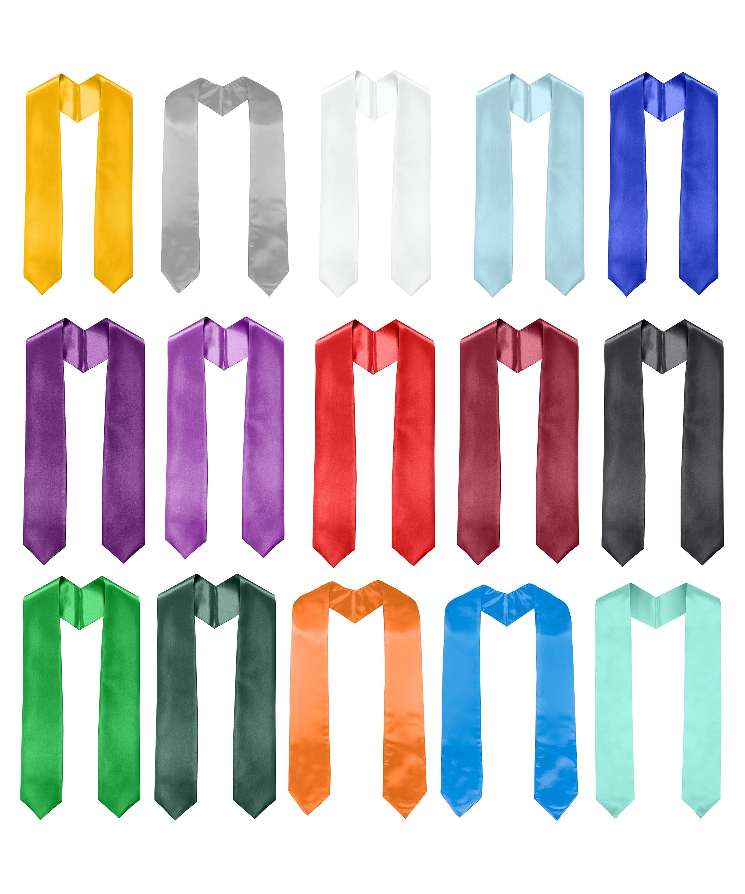 Matte Cap, Gown,Tassel &Plain Graduation Stole 60” Package-CA graduation