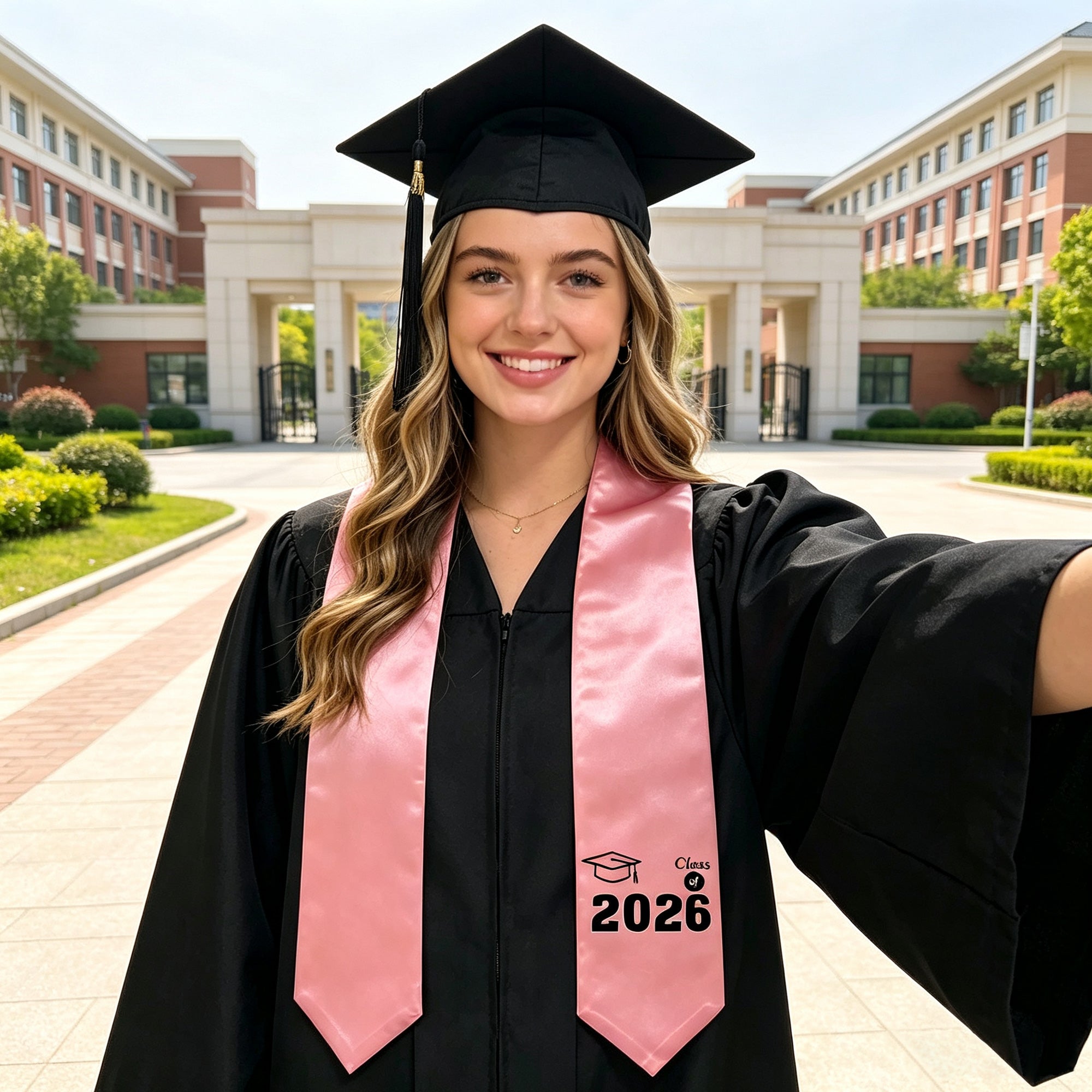 Unisex Adult Printed Graduation Stole 60'', Class of 2026 Graduation Stole-CA graduation