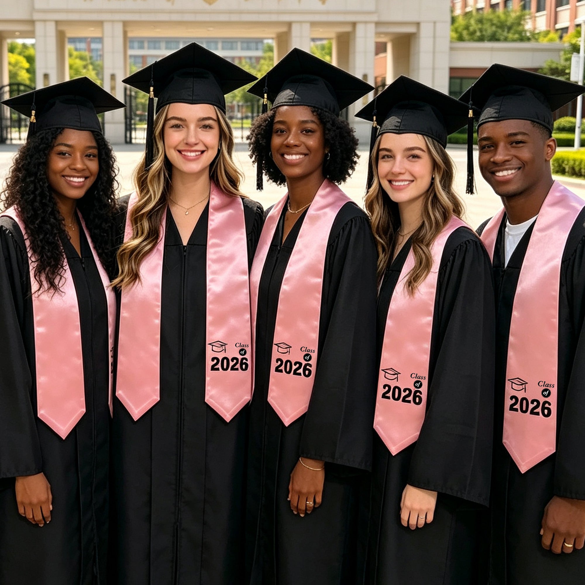 Unisex Adult Printed Graduation Stole 60'', Class of 2026 Graduation Stole-CA graduation