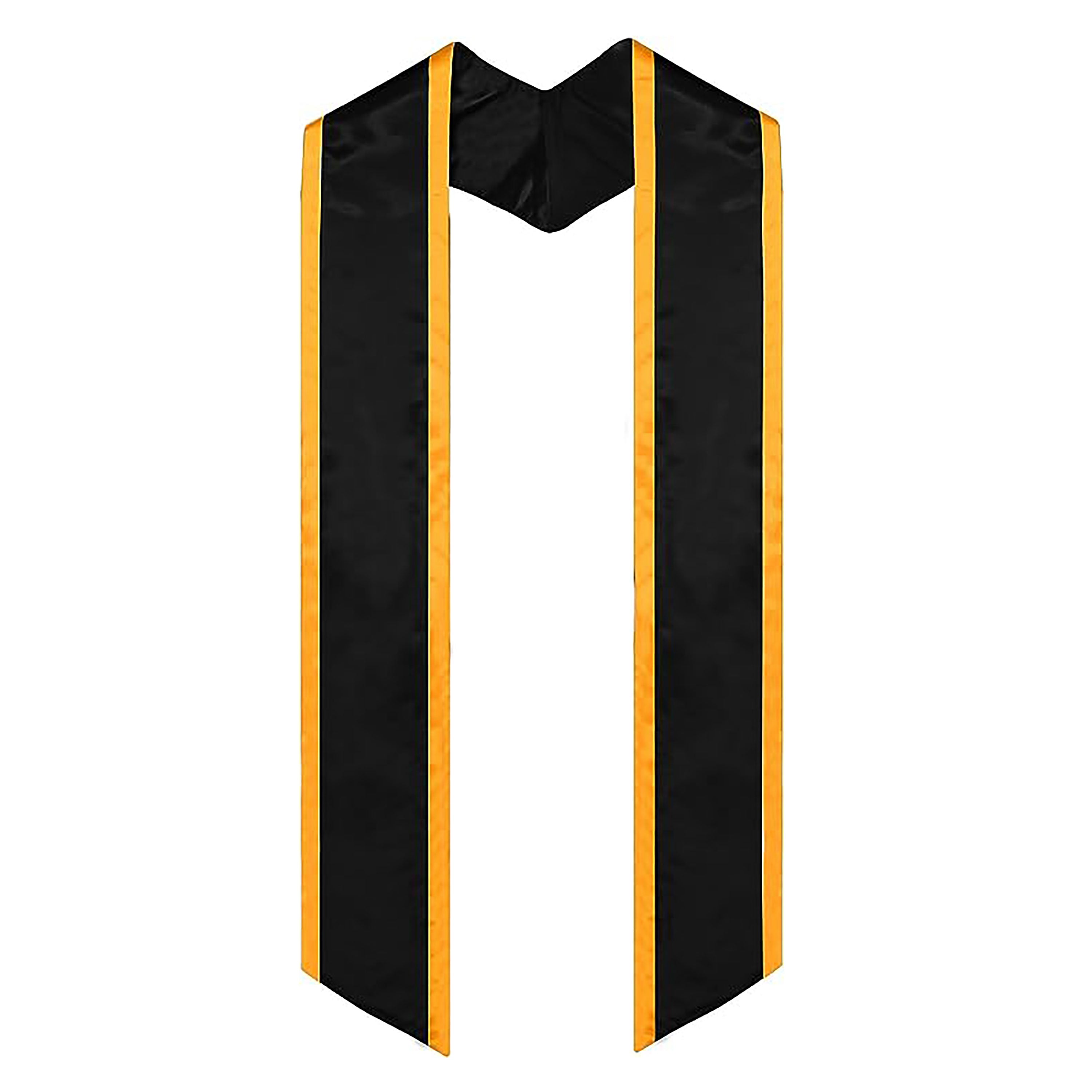 Unisex Adult Graduation Honor Stole Angled End with Trim 72” in Various Colors-CA graduation