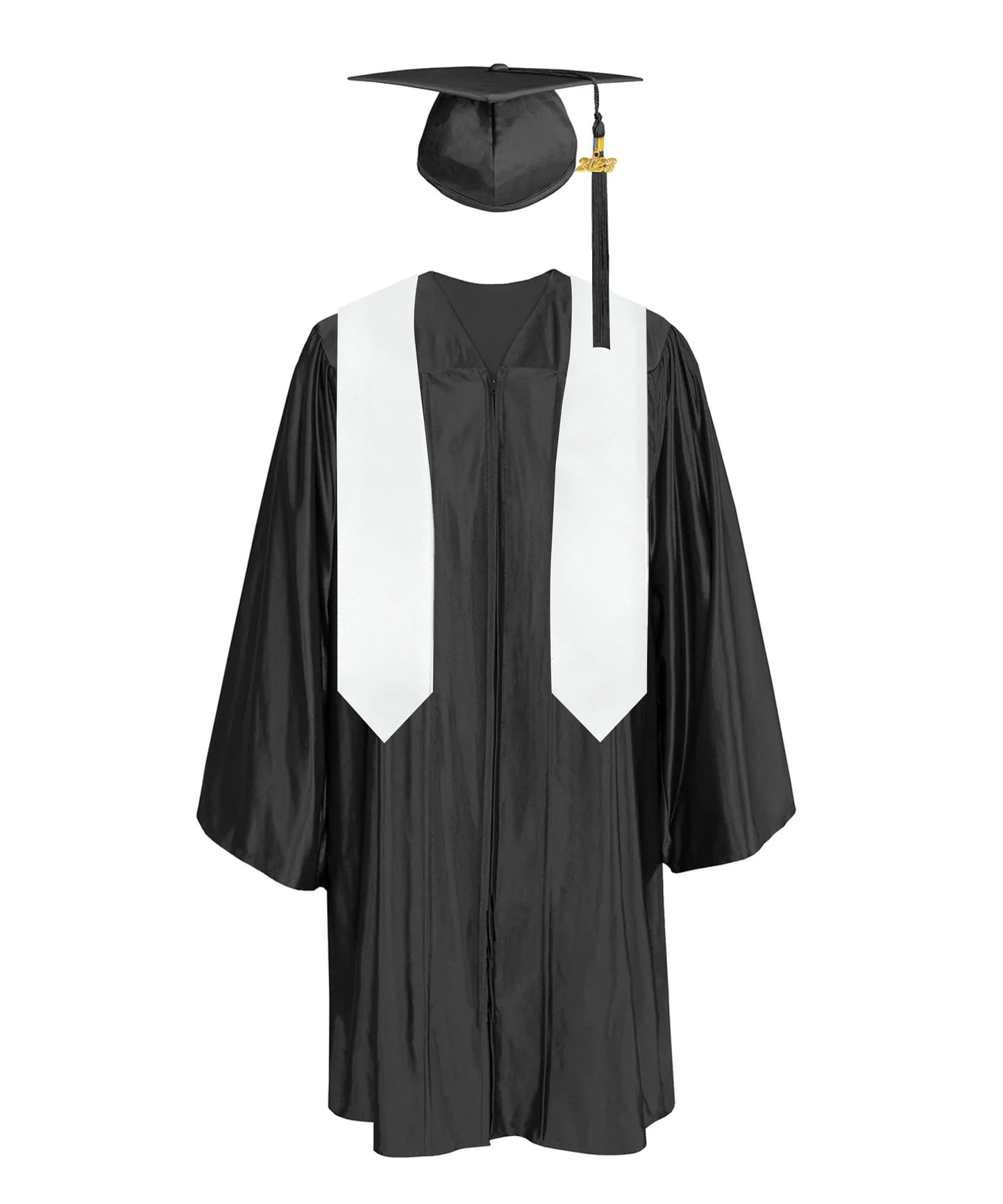 Plain Graduation Stole 50" Length Preschool Kids Graduation Gowns Kindergarten Graduation Uniform Gowns And Caps-CA graduation