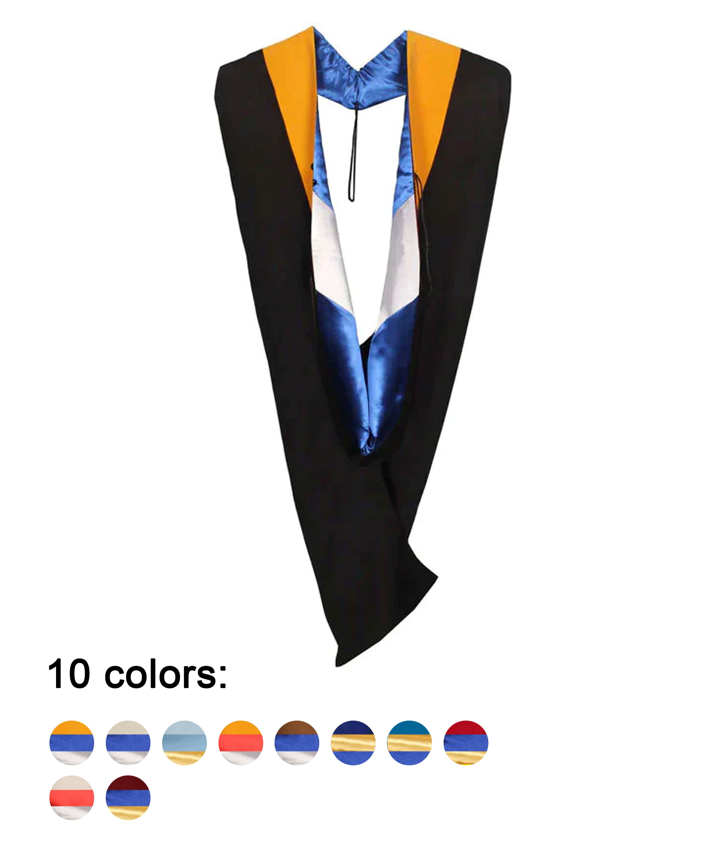 Bachelor & Master Graduation Hood in Various Color|graduation hood|academic gown hood-CA graduation