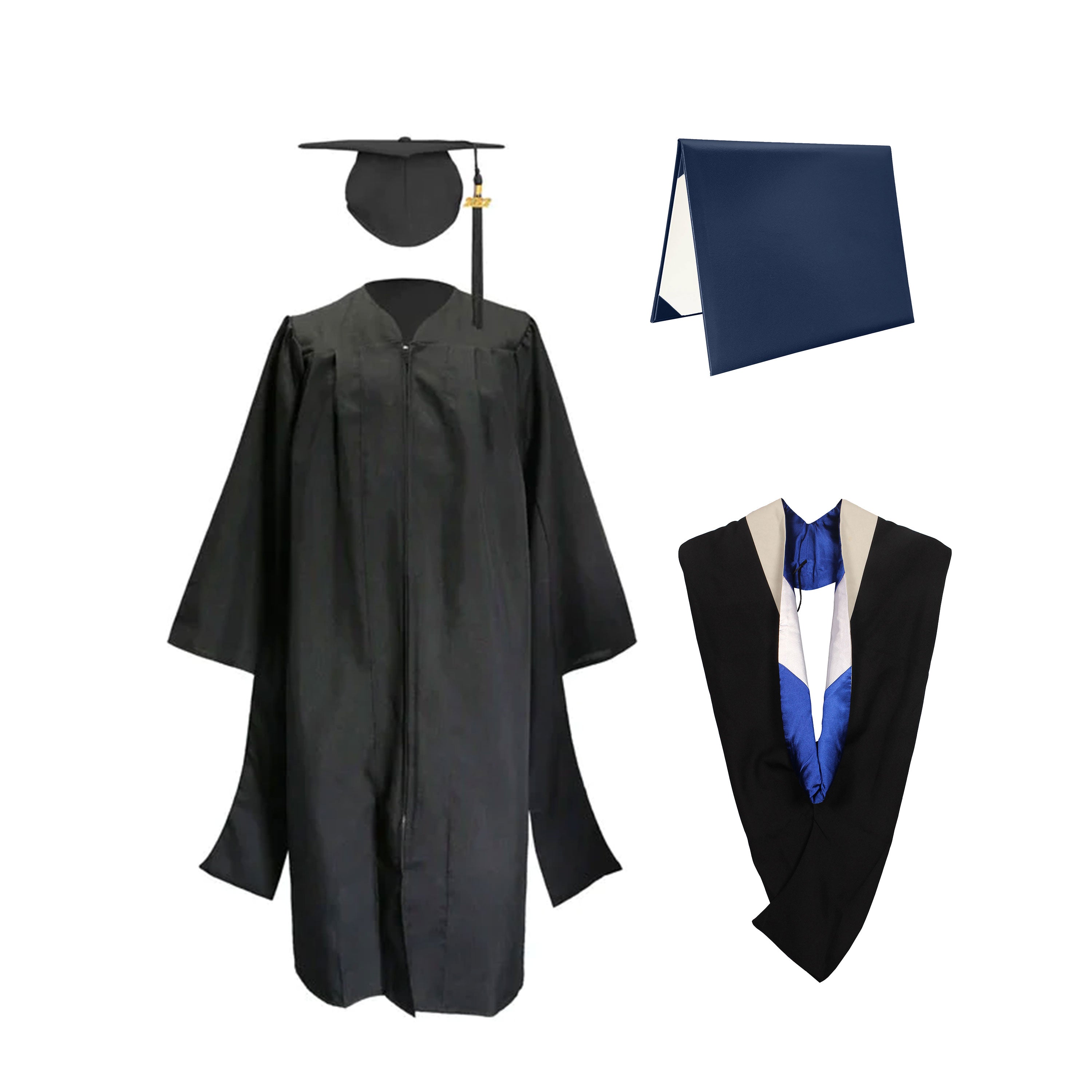 Classic Master Graduation Gown & Hood in Various Color & Diploma Package | university regalia-CA graduation