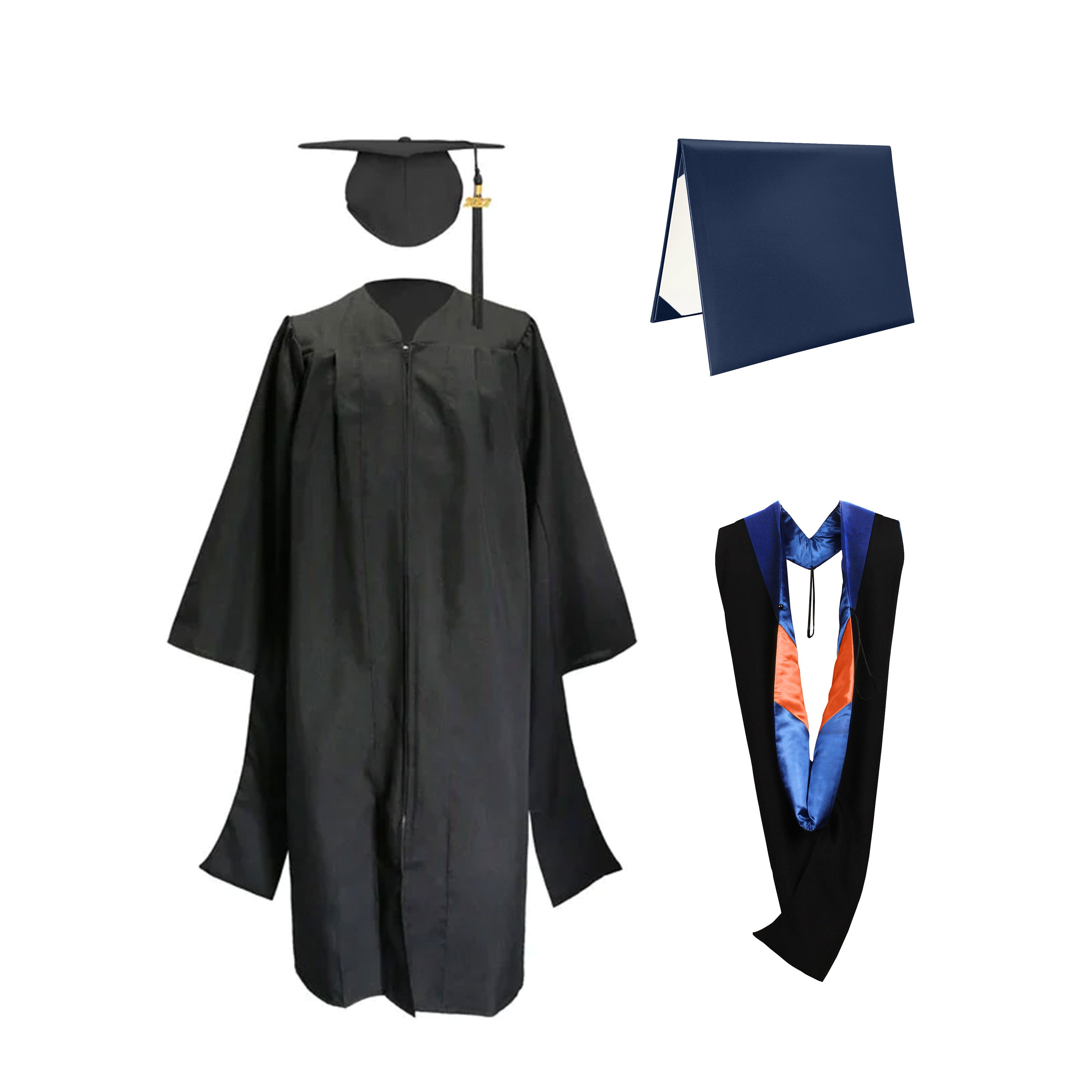 Classic Master Graduation Gown & Hood in Various Color & Diploma Package | university regalia-CA graduation