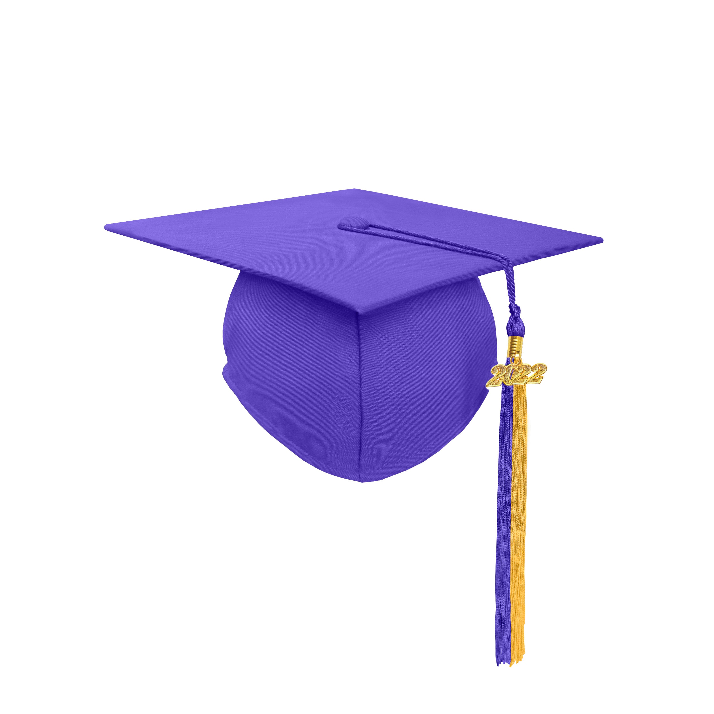 Matte Graduation Cap with Colourful Tassel Charm 2023|2024 for Middle & High School | Bachelor & Master Degree-CA graduation