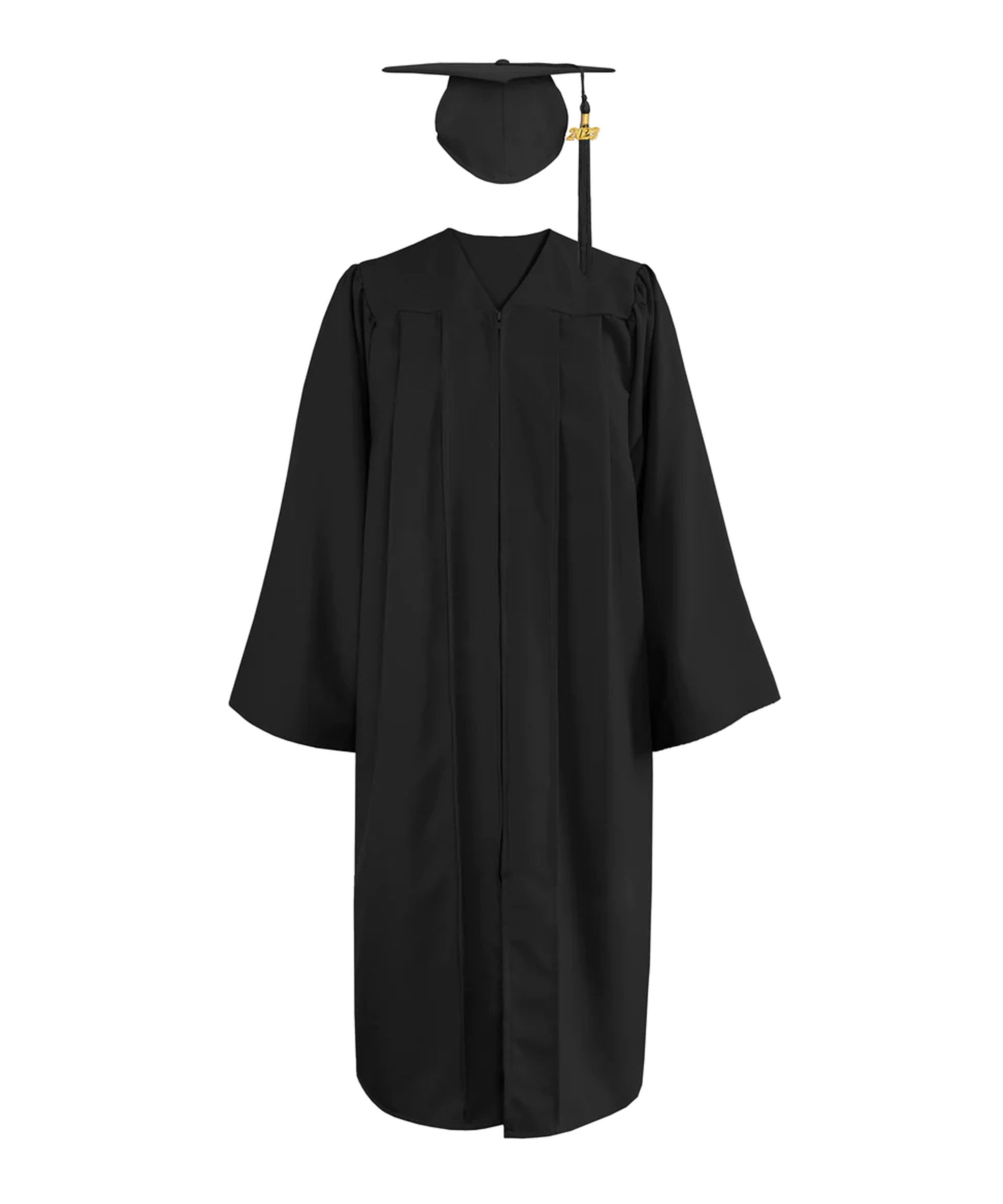 Matte Graduation Gown & Cap with Tassel Charm 2023|2024 for Middle & High School | Bachelor Degree-CA graduation