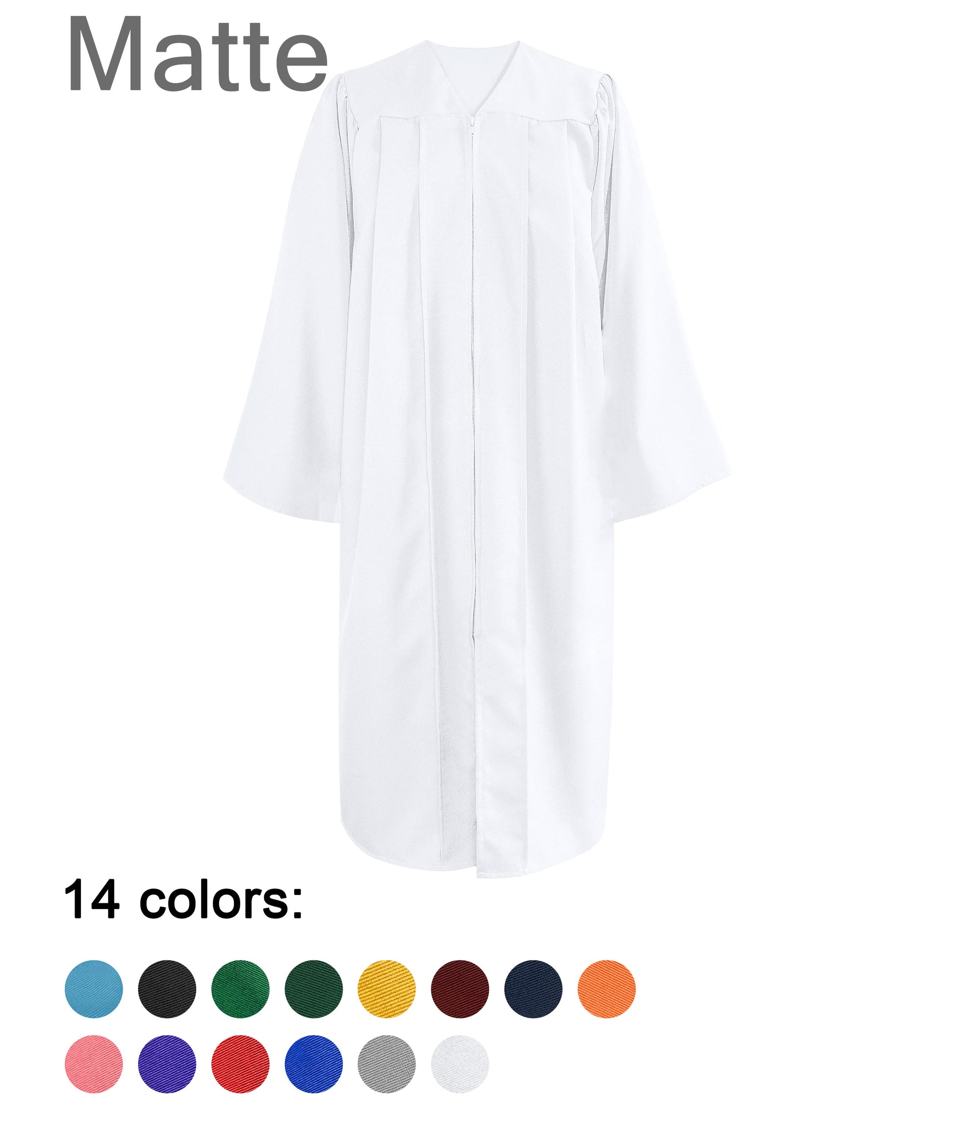 Choir Robe for Church | Matte Graduation Gown for School | Baptism Confirmation Choir Costume-CA graduation